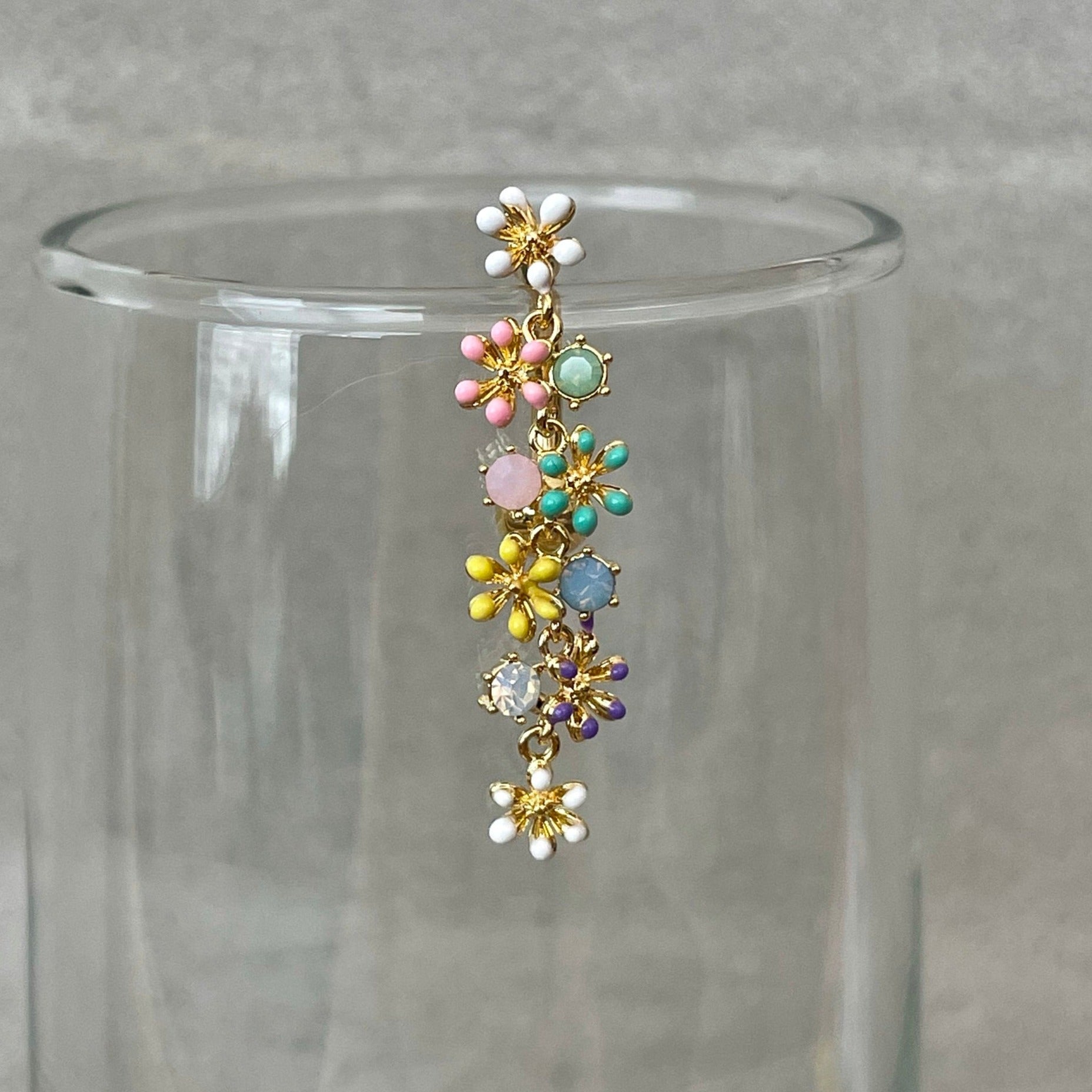 Caelis Fleur Belly Button Ring-Belly Button Rings-Gold-Elara Body Jewelry