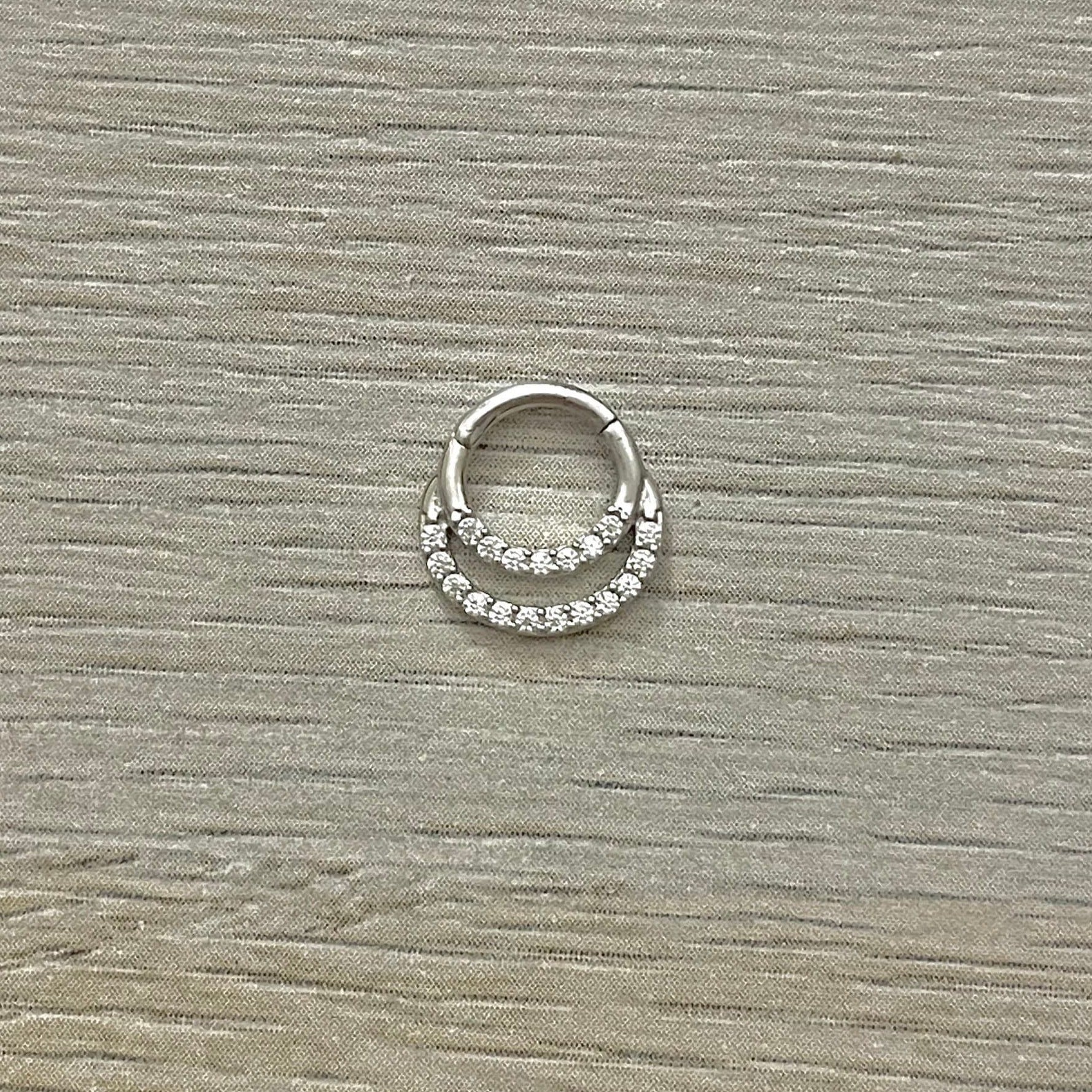 Calista Lume Daith Earring-Daith Earring-6mm Diameter-White Gold-Elara Body Jewelry