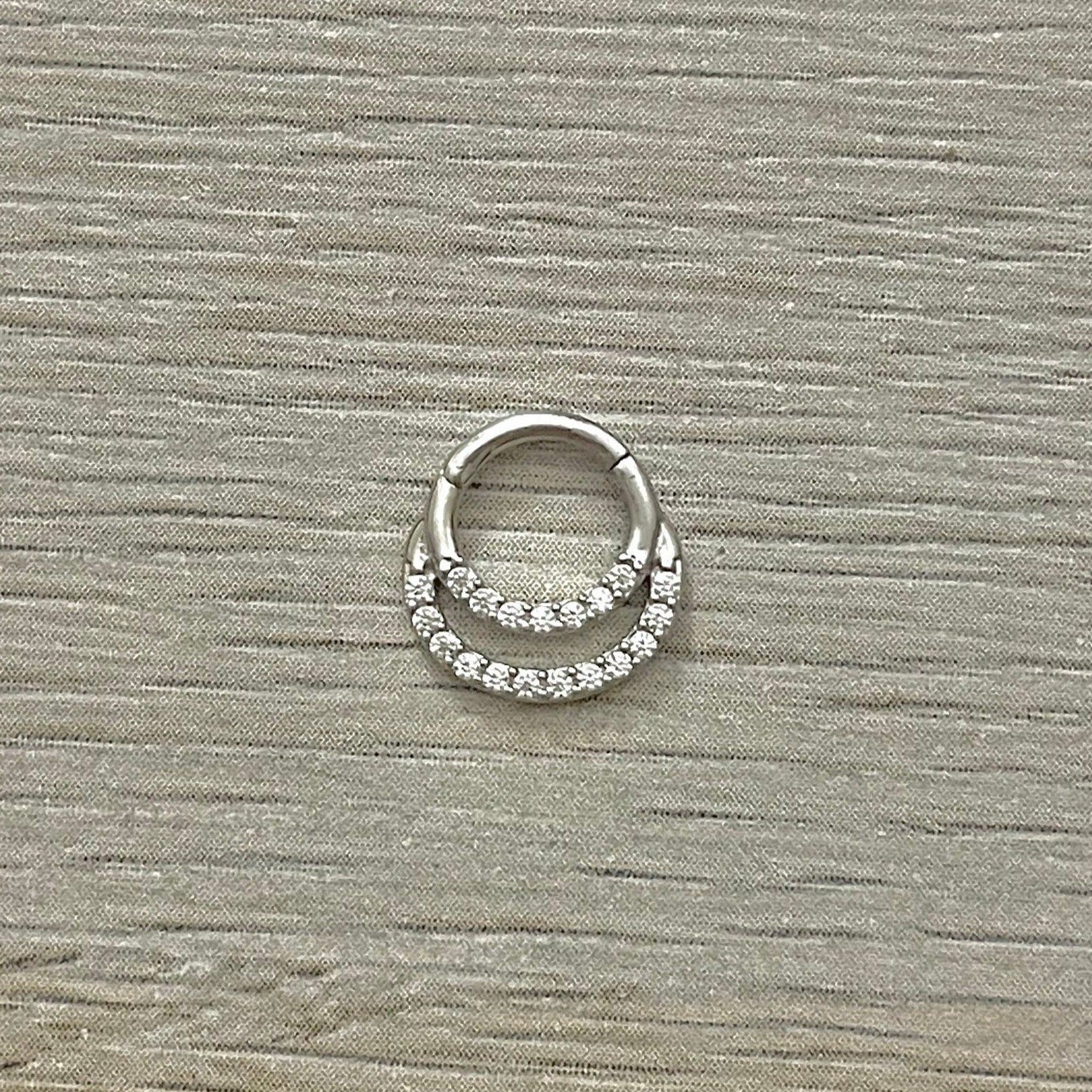 Calista Lume Septum Ring-Septum Ring-6mm Diameter-White Gold-Elara Body Jewelry