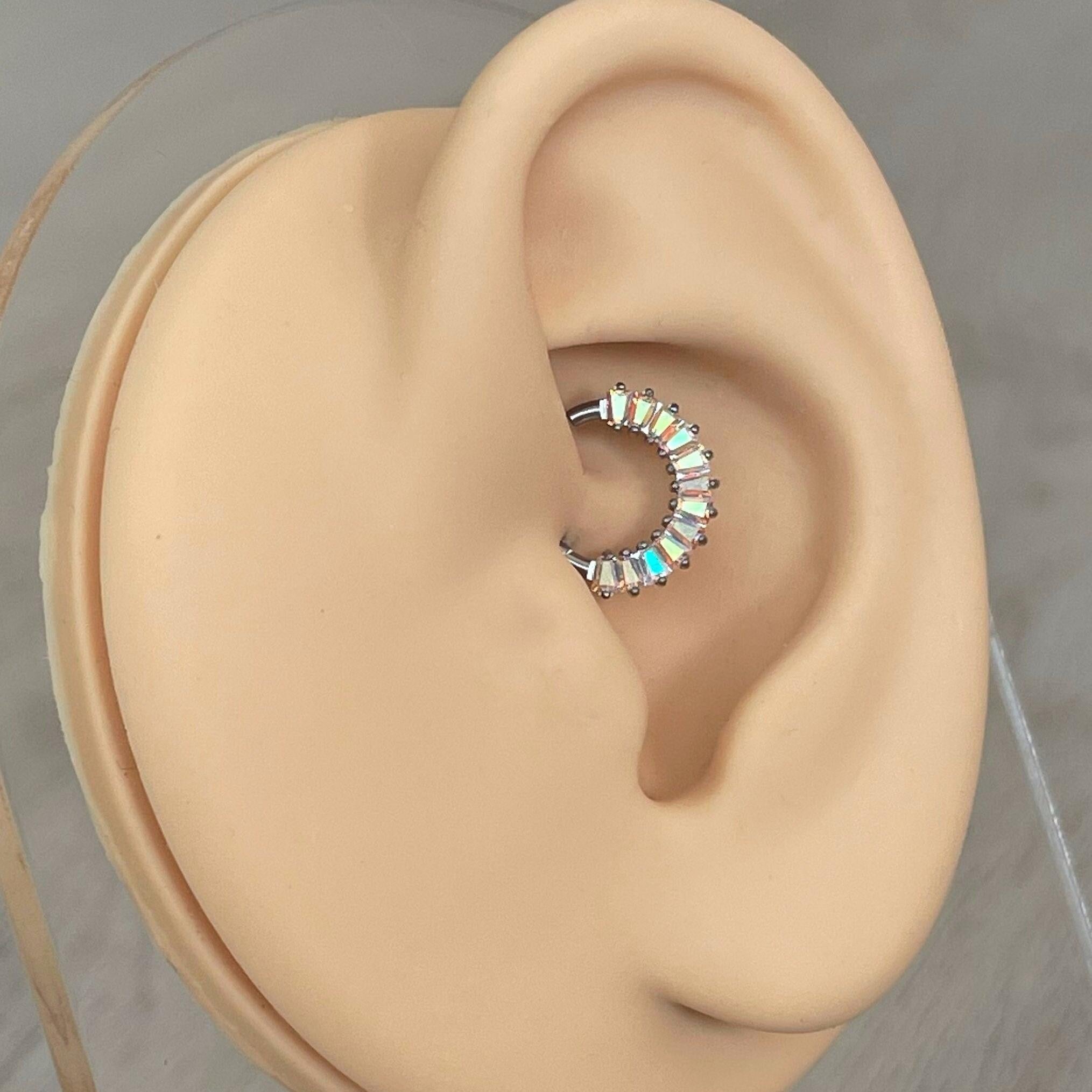 Calyx Veil Daith Earring-Daith Earring-Elara Body Jewelry