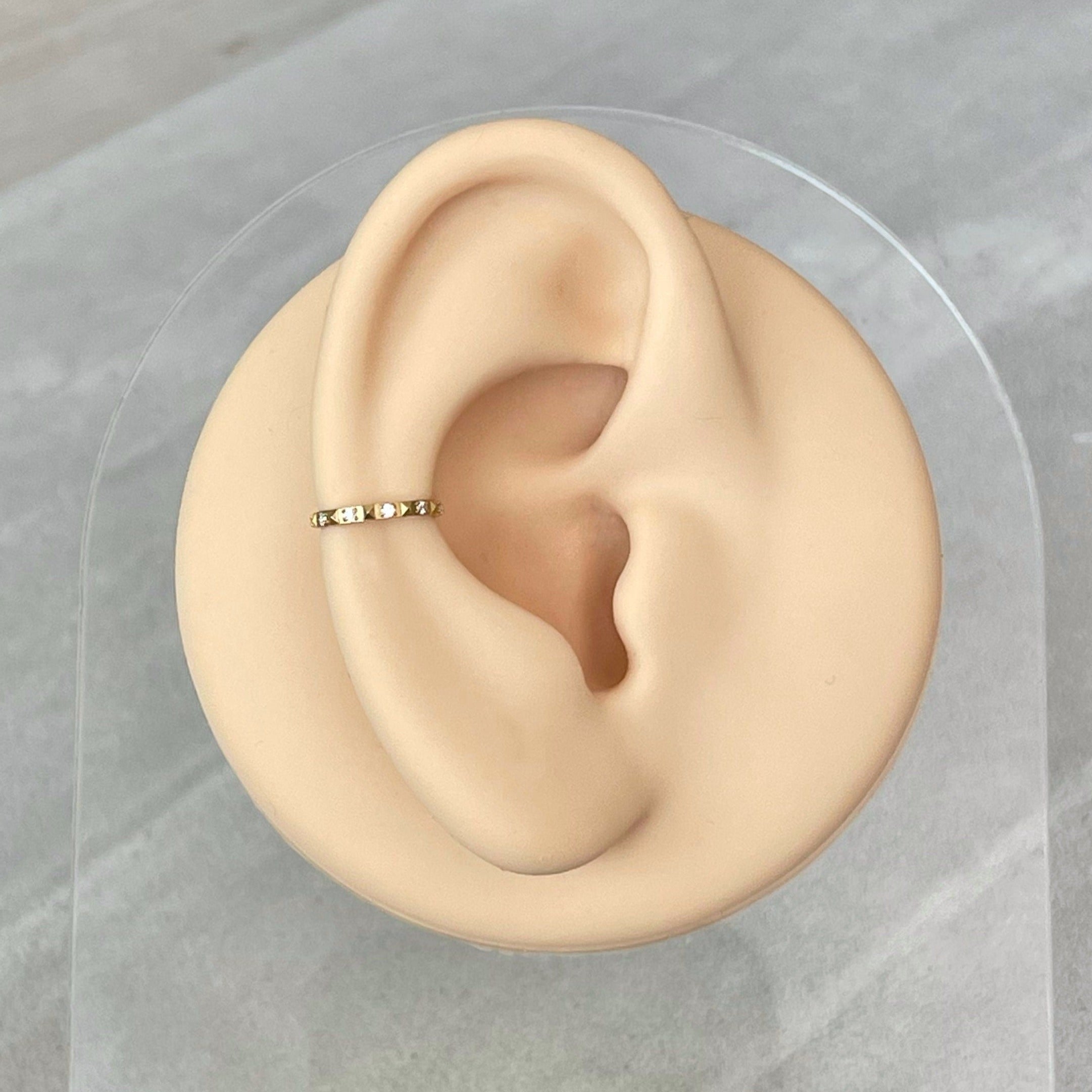 Celestial Whisper Conch Earring-Cartilage Earring-Elara Body Jewelry
