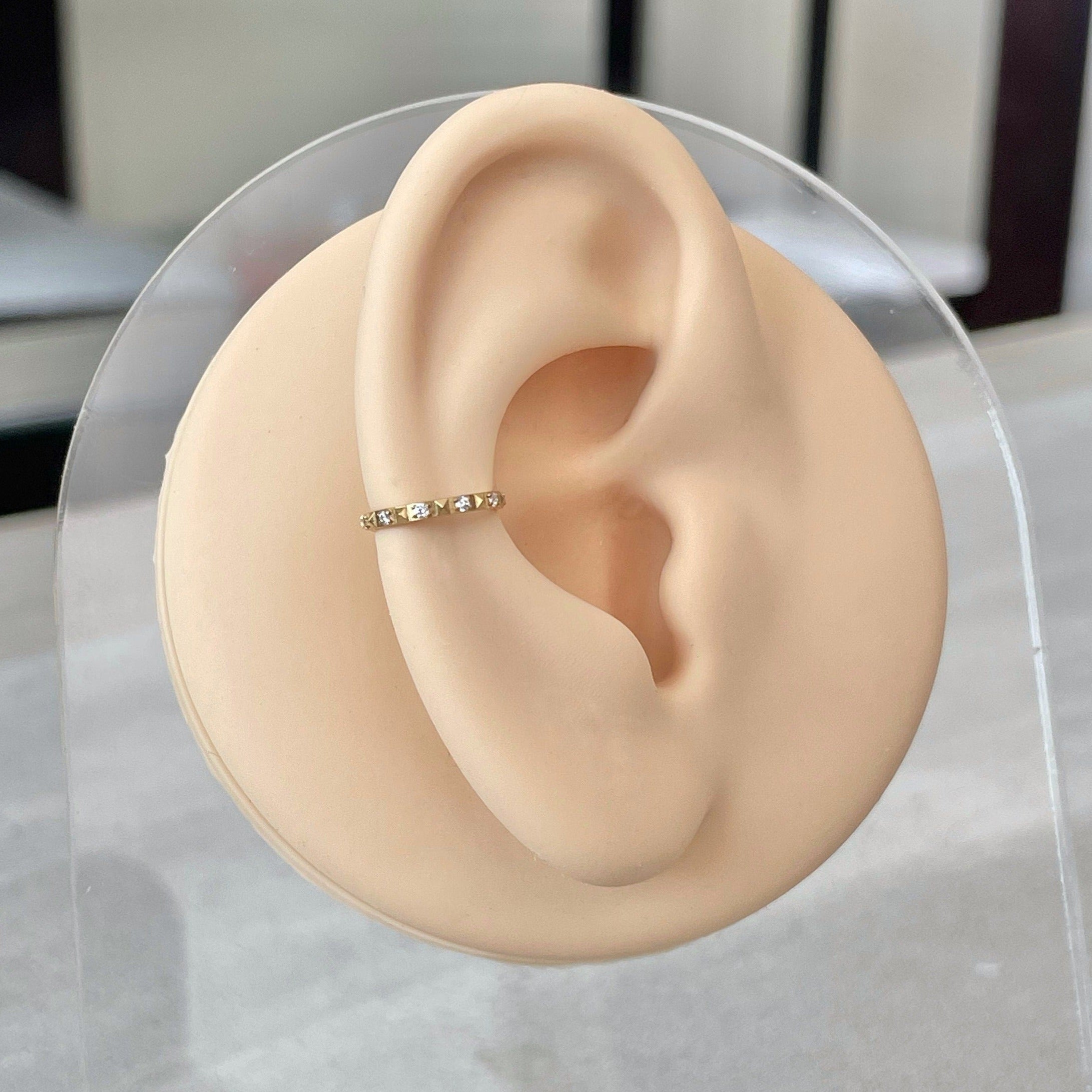 Celestial Whisper Conch Earring-Cartilage Earring-Elara Body Jewelry