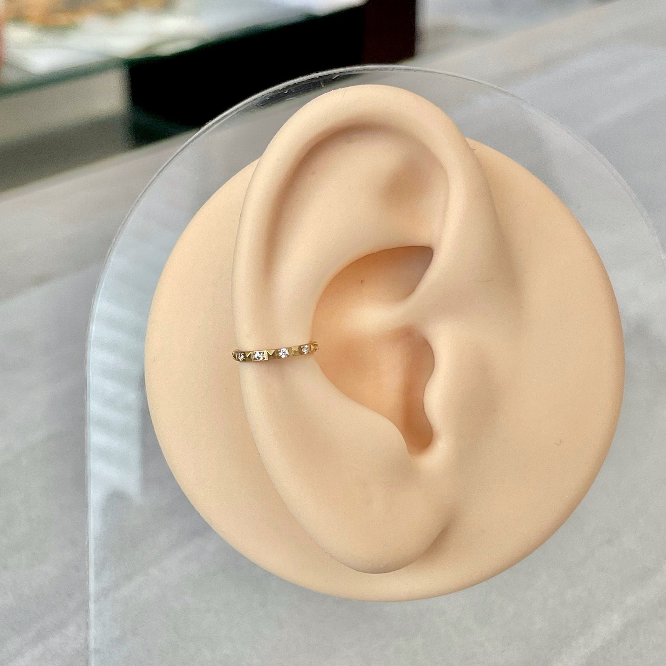 Celestial Whisper Conch Earring-Cartilage Earring-Elara Body Jewelry