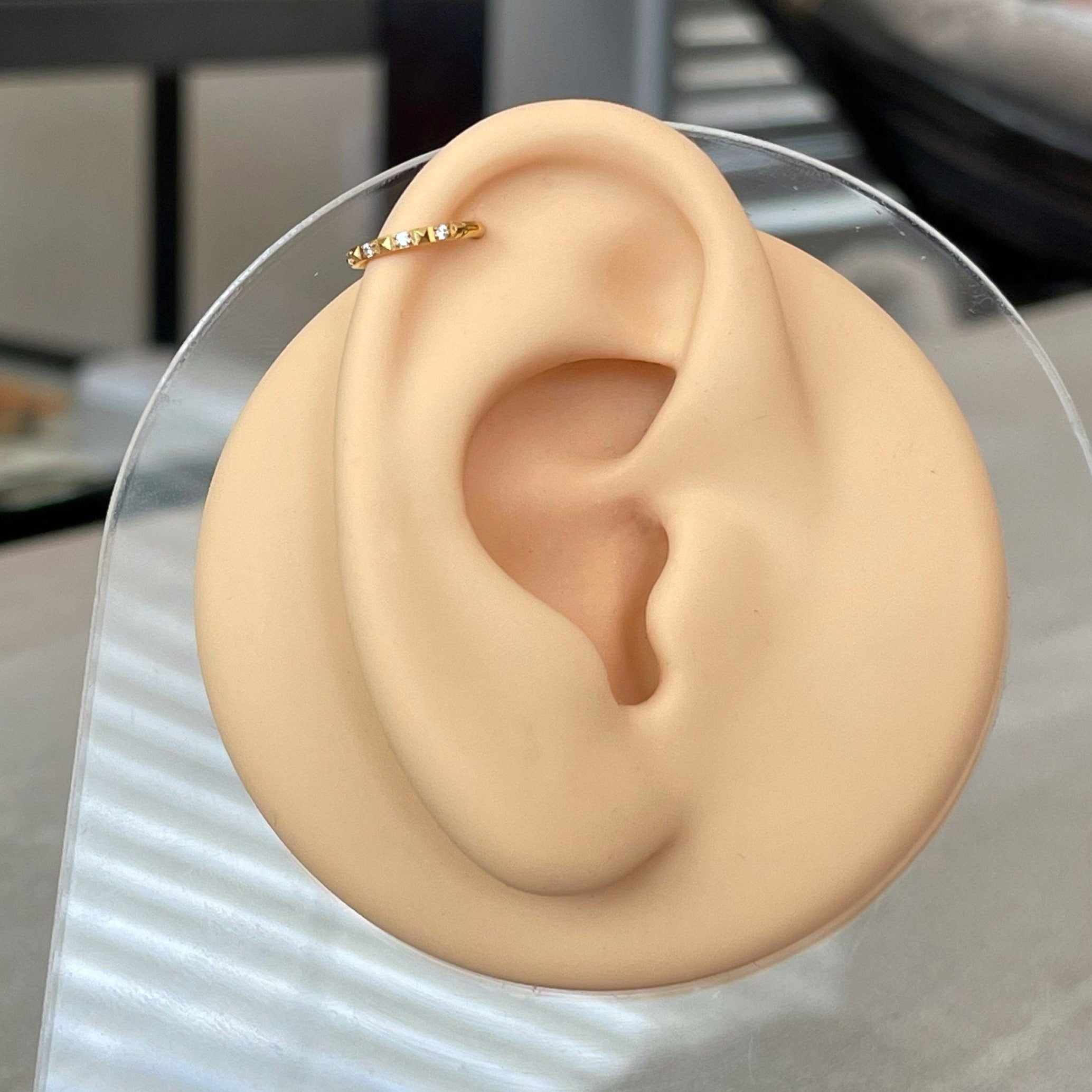 Celestial Whisper Conch Earring-Cartilage Earring-Elara Body Jewelry