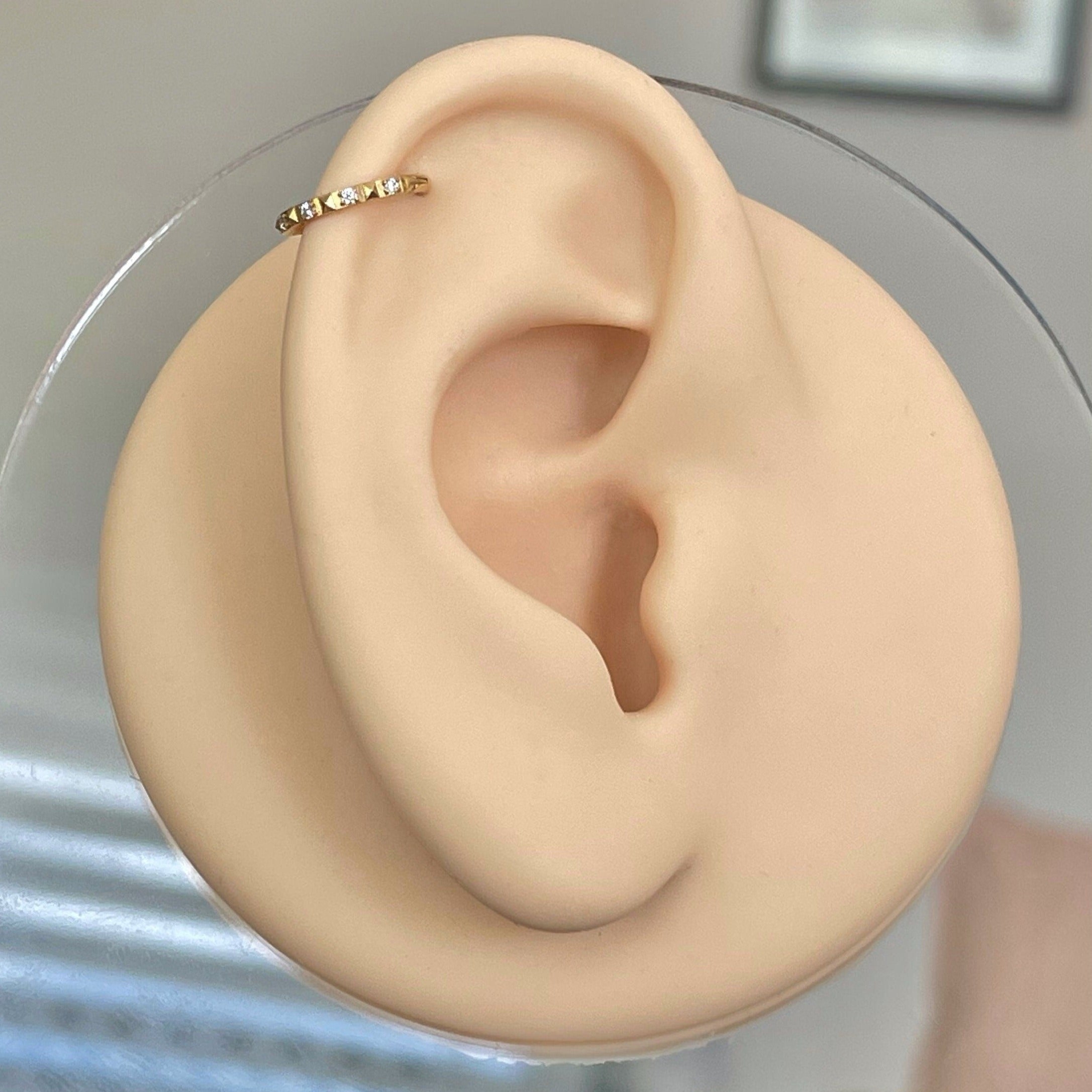 Celestial Whisper Conch Earring-Cartilage Earring-Elara Body Jewelry