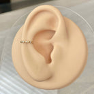Celestial Whisper Conch Earring-Cartilage Earring-Gold - Titanium-8mm Inner Diameter-Elara Body Jewelry