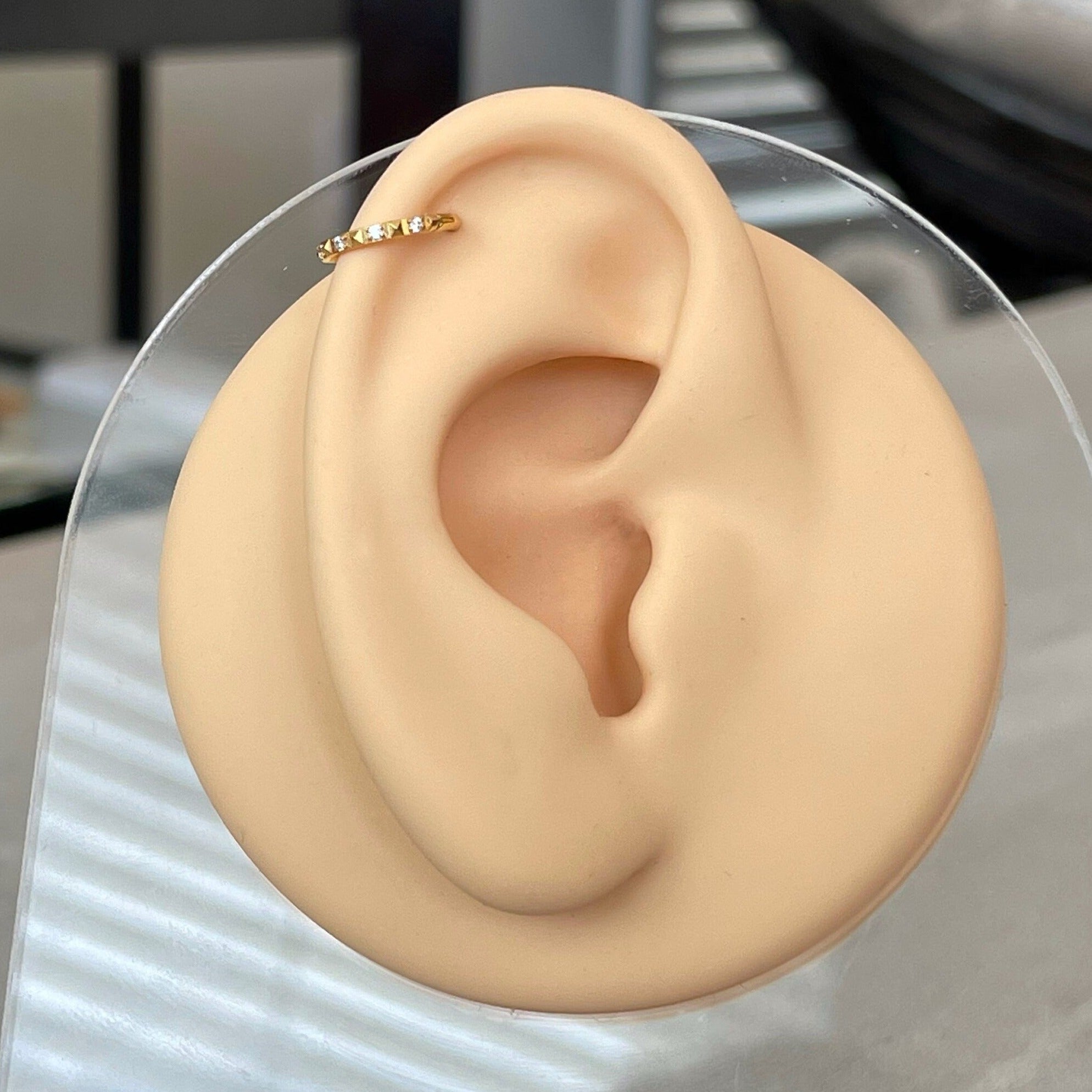 Celestial Whisper Helix Earring-Cartilage Earring-Elara Body Jewelry