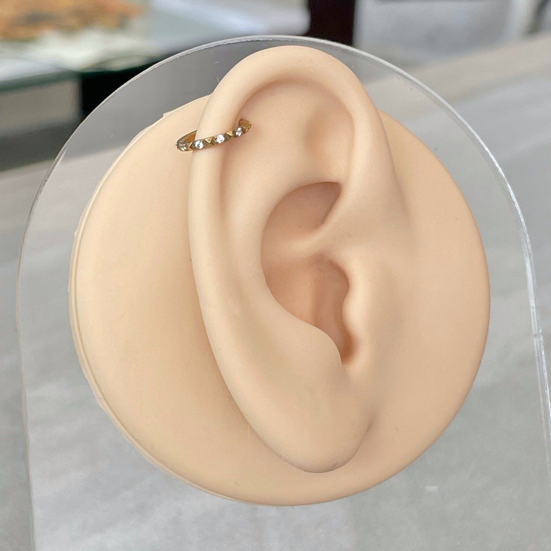 Celestial Whisper Helix Earring-Cartilage Earring-Elara Body Jewelry