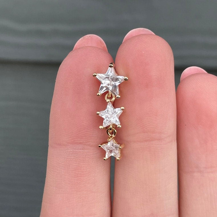 Celestria Veil Belly Button Ring-Belly Button Rings-Gold-Elara Body Jewelry