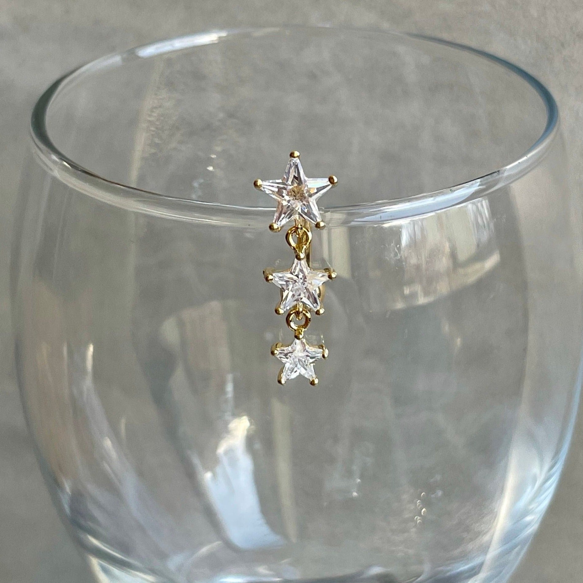 Celestria Veil Belly Button Ring-Belly Button Rings-Elara Body Jewelry