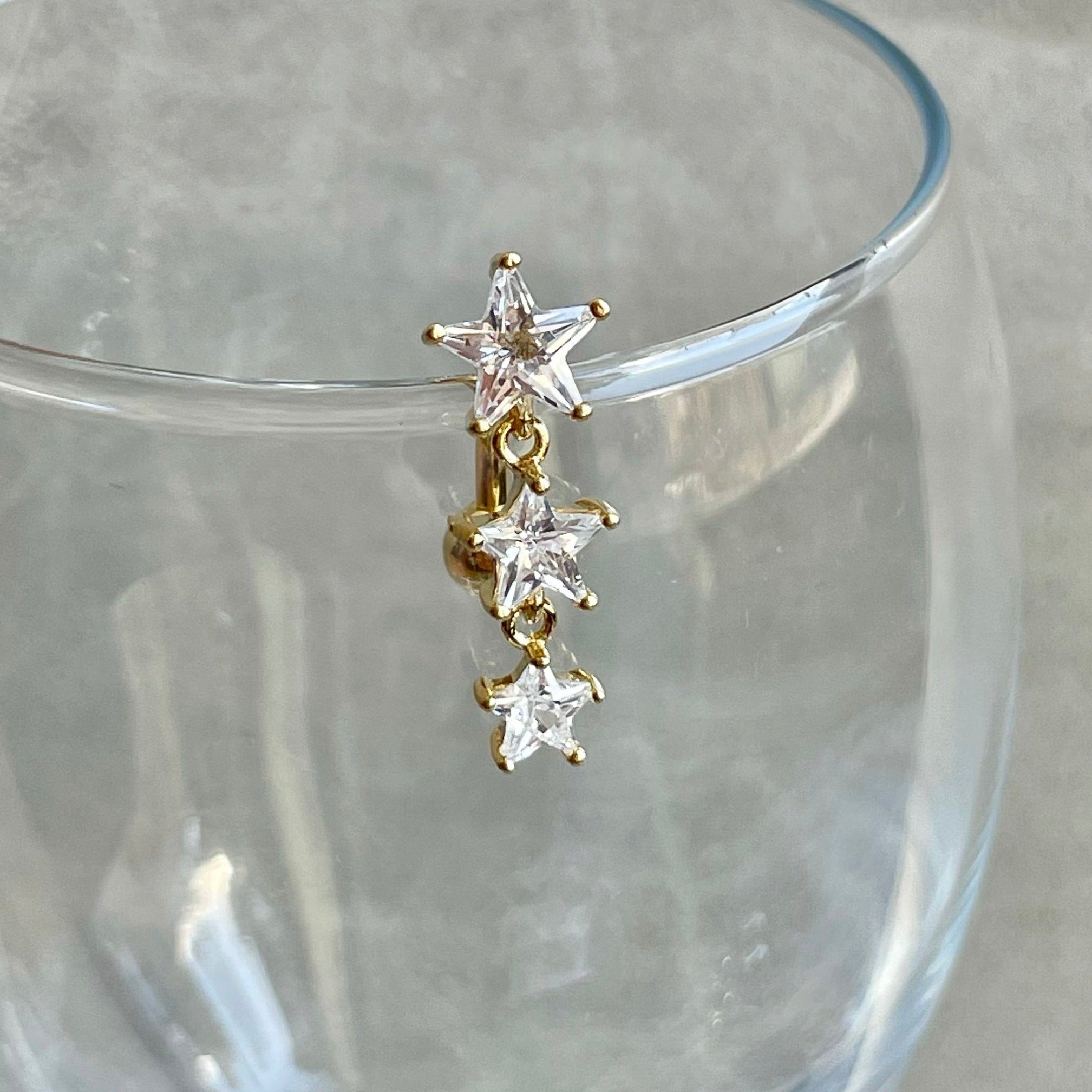 Celestria Veil Belly Button Ring-Belly Button Rings-Elara Body Jewelry