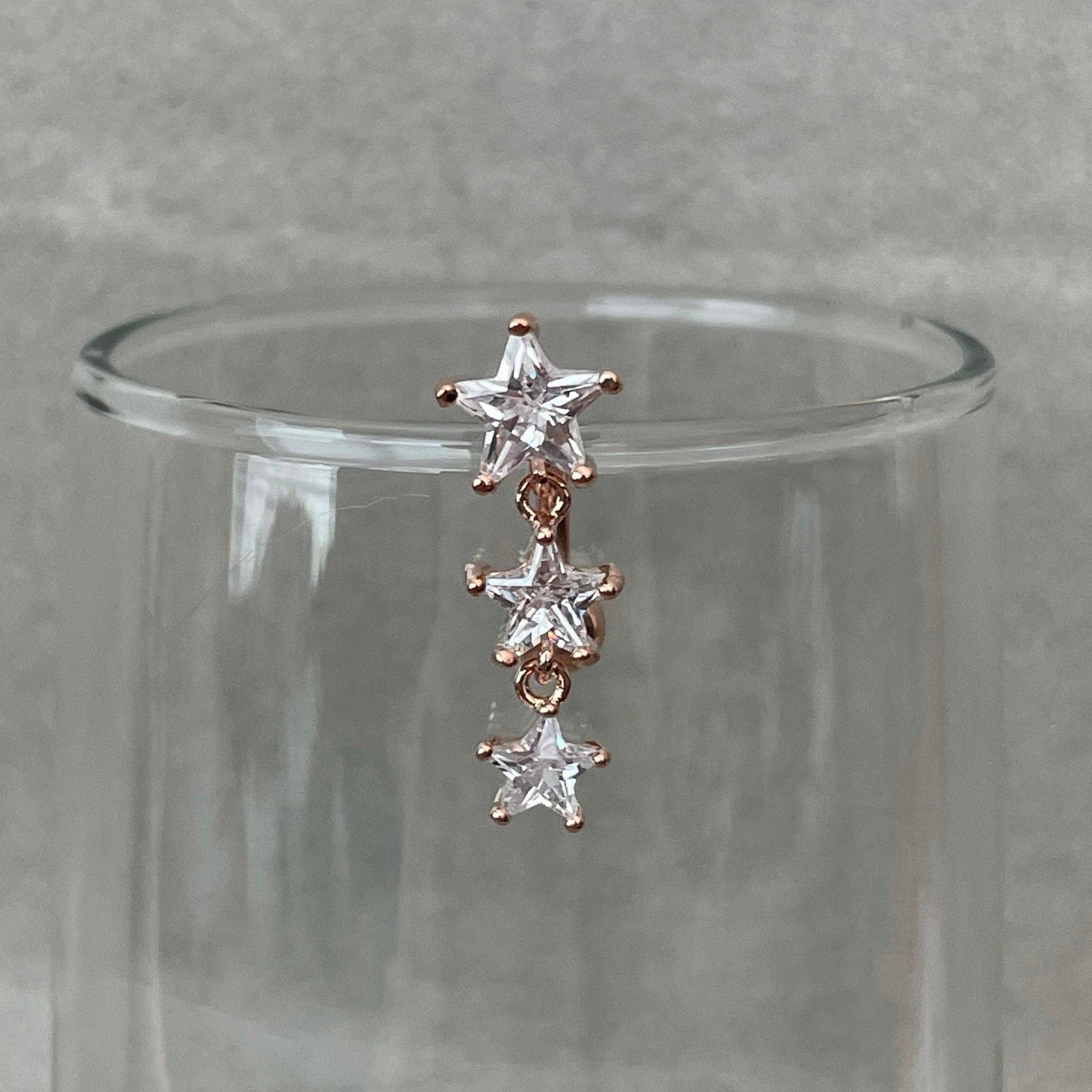 Celestria Veil Belly Button Ring-Belly Button Rings-Elara Body Jewelry