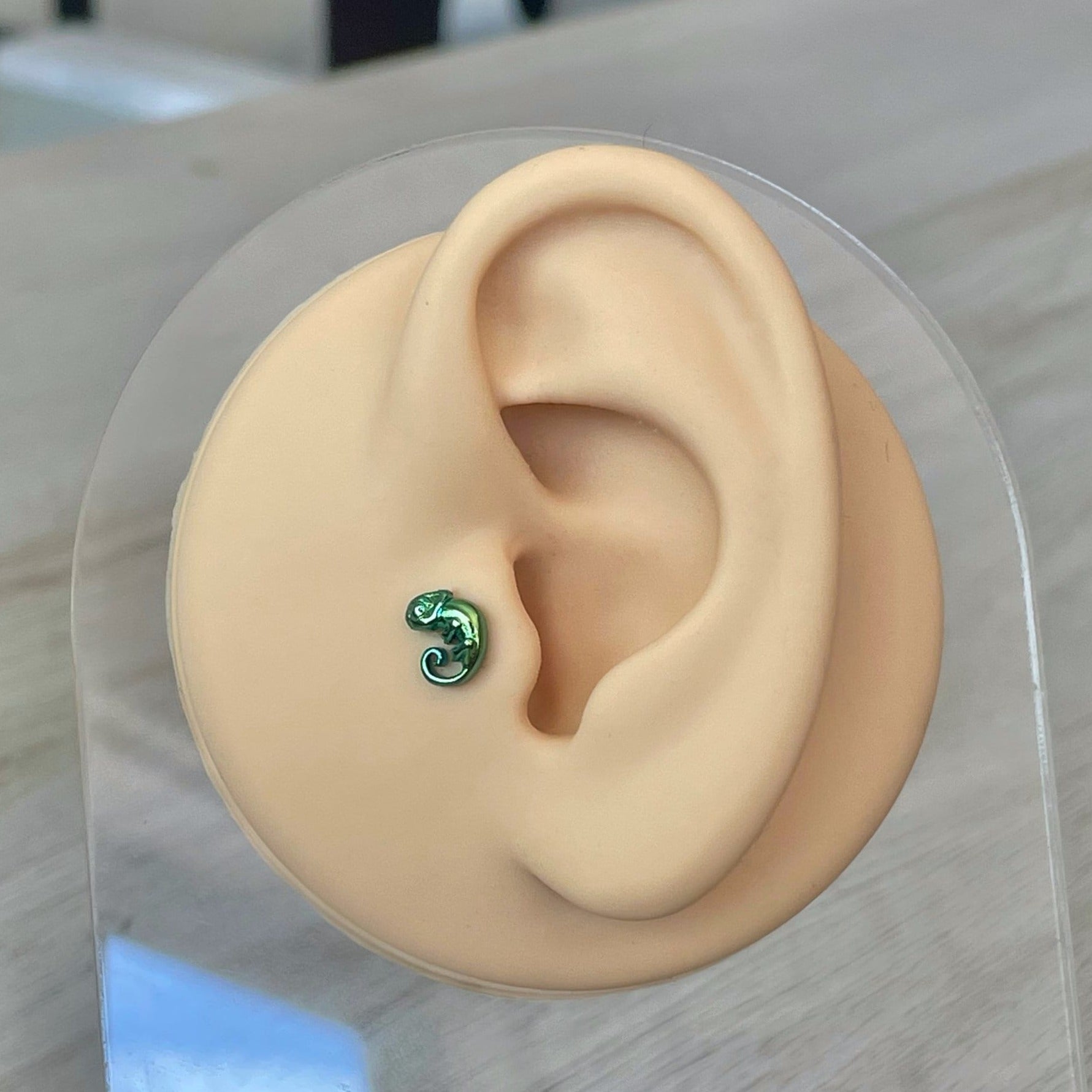 Chameleon Stud Piercing-Cartilage Earring-Elara Body Jewelry