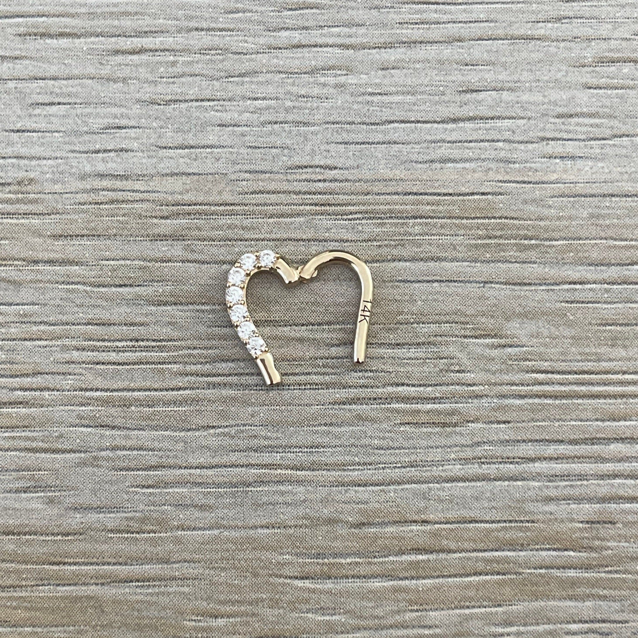 Cielea Heart Daith Earring-Daith Earring-Elara Body Jewelry