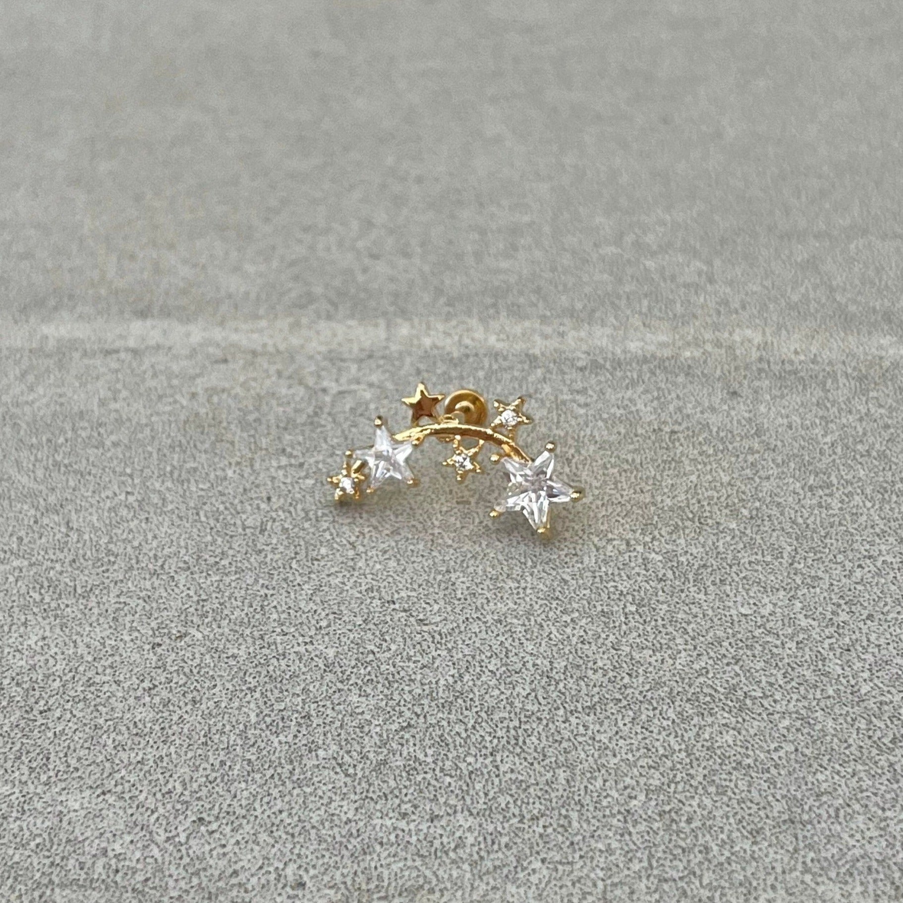 Cosmic Thread Flat Back Stud-Cartilage Earring-Elara Body Jewelry