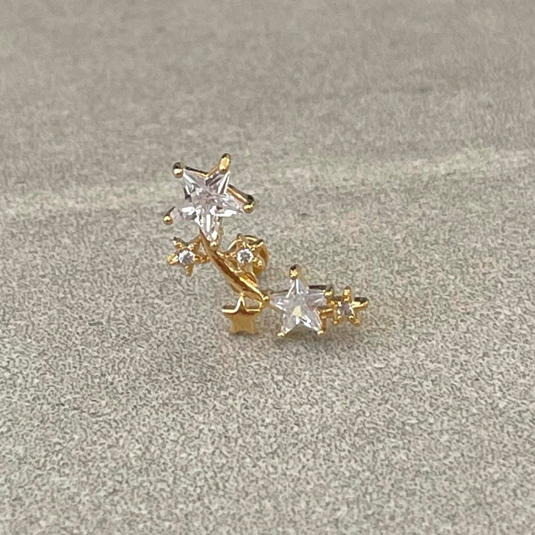 Cosmic Thread Flat Back Stud-Cartilage Earring-Elara Body Jewelry