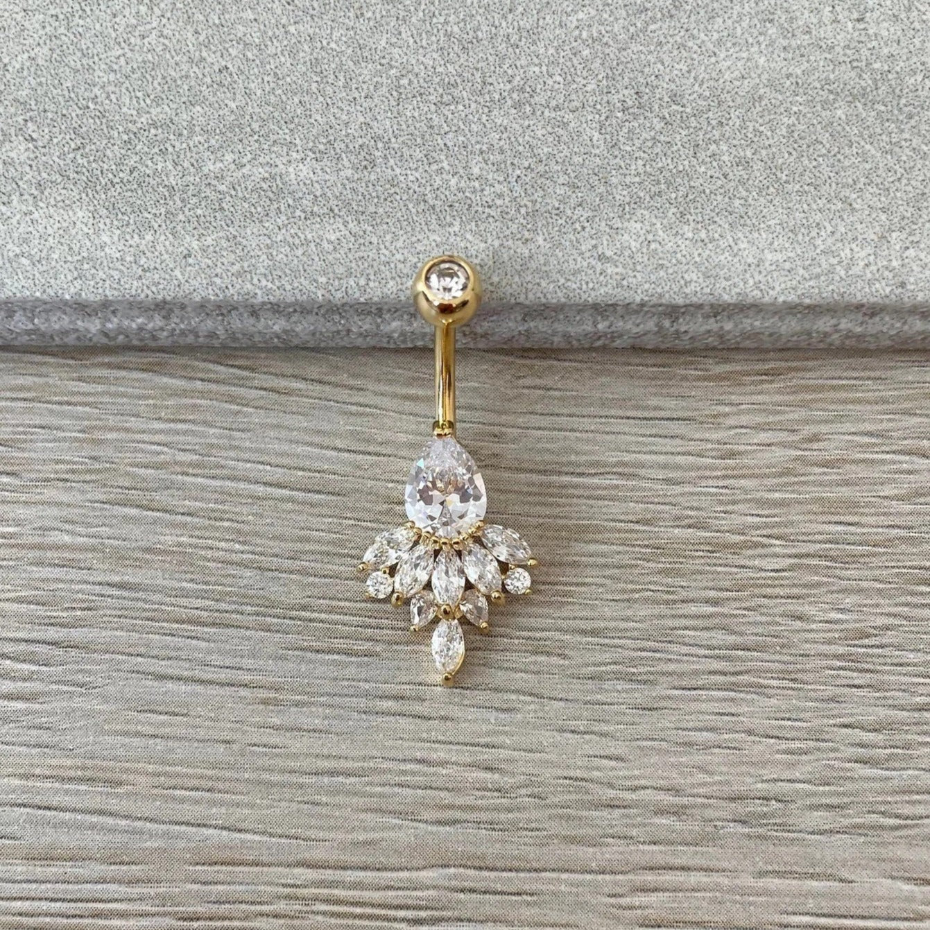 Crown of Elysia Belly Button Ring-Belly Button Rings-Gold-Elara Body Jewelry