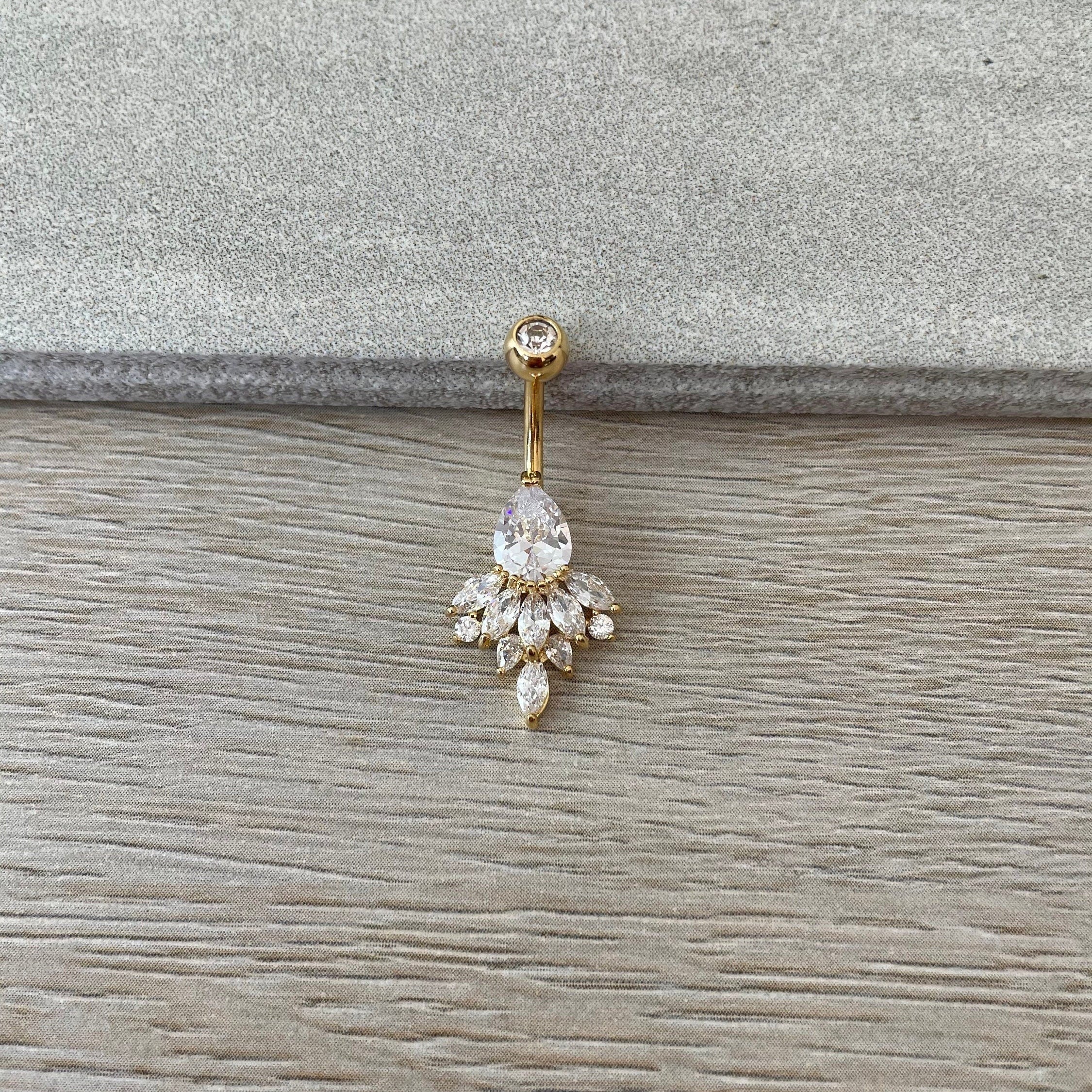 Crown of Elysia Belly Button Ring-Belly Button Rings-Elara Body Jewelry