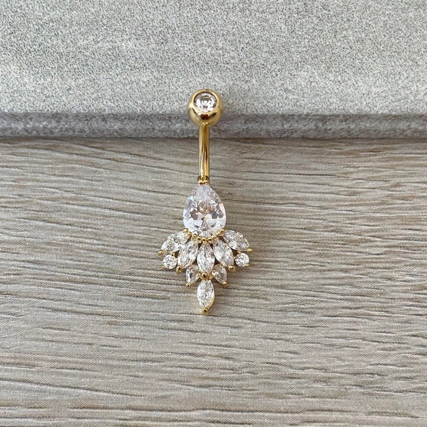 Crown of Elysia Belly Button Ring-Belly Button Rings-Gold-Elara Body Jewelry