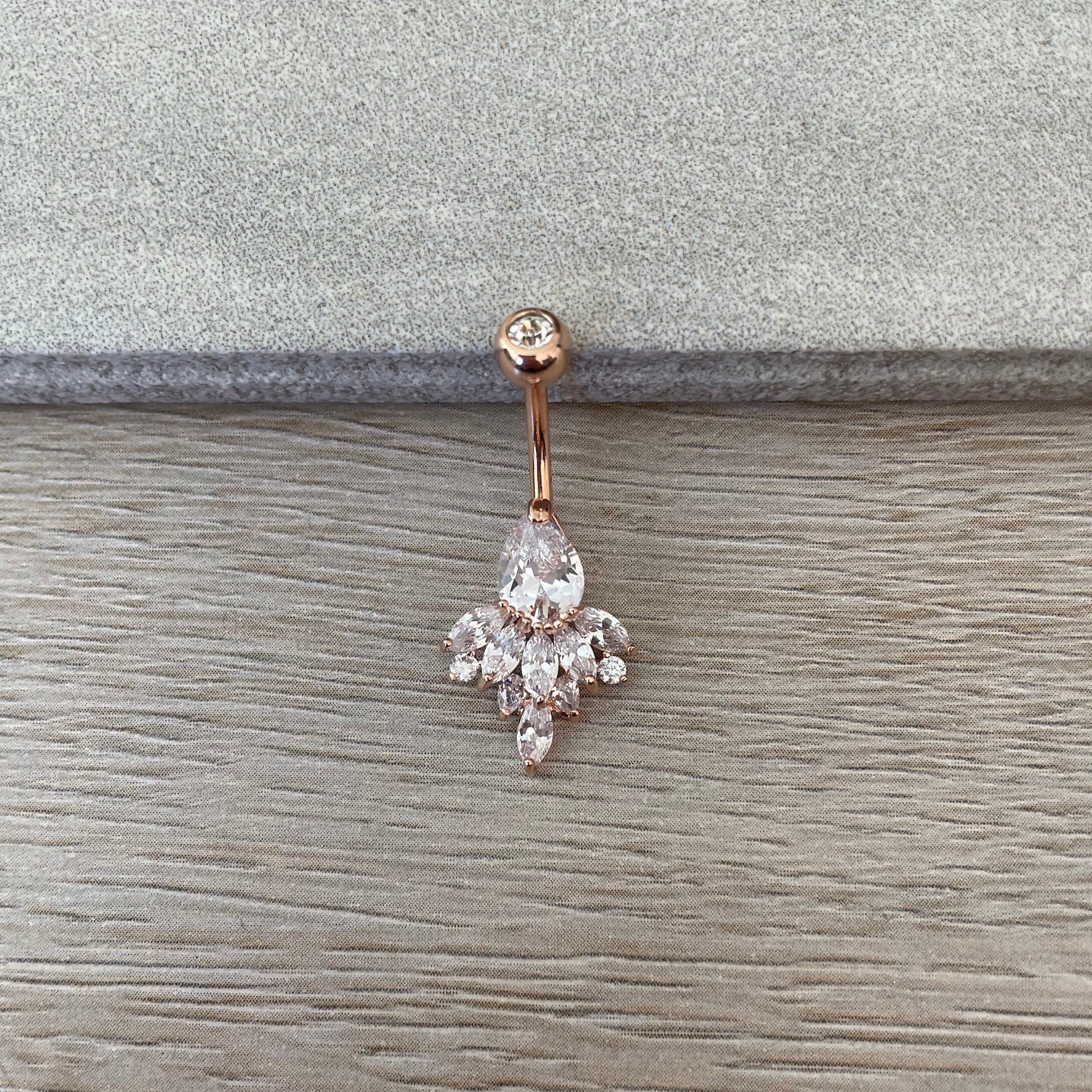 Crown of Elysia Belly Button Ring-Belly Button Rings-Elara Body Jewelry