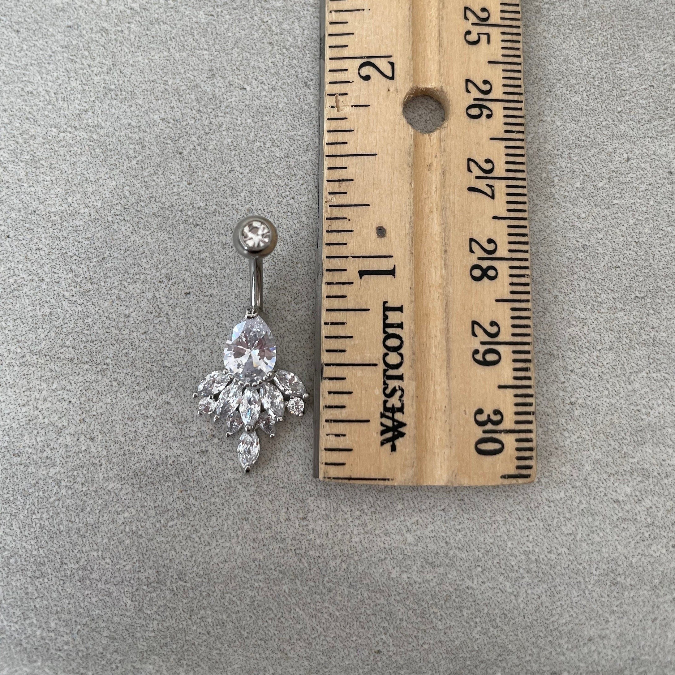 Crown of Elysia Belly Button Ring-Belly Button Rings-Silver-Elara Body Jewelry