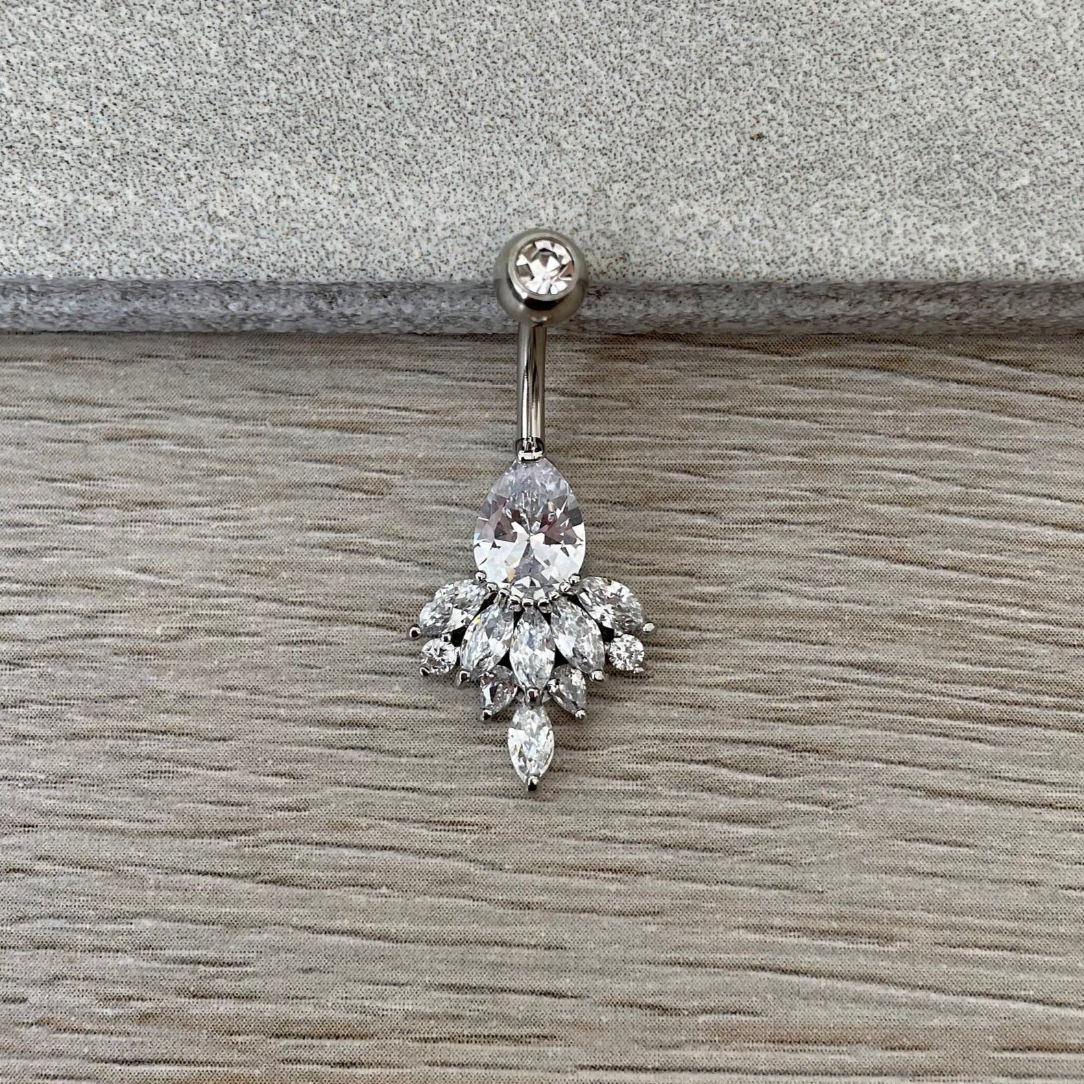 Crown of Elysia Belly Button Ring-Belly Button Rings-Silver-Elara Body Jewelry