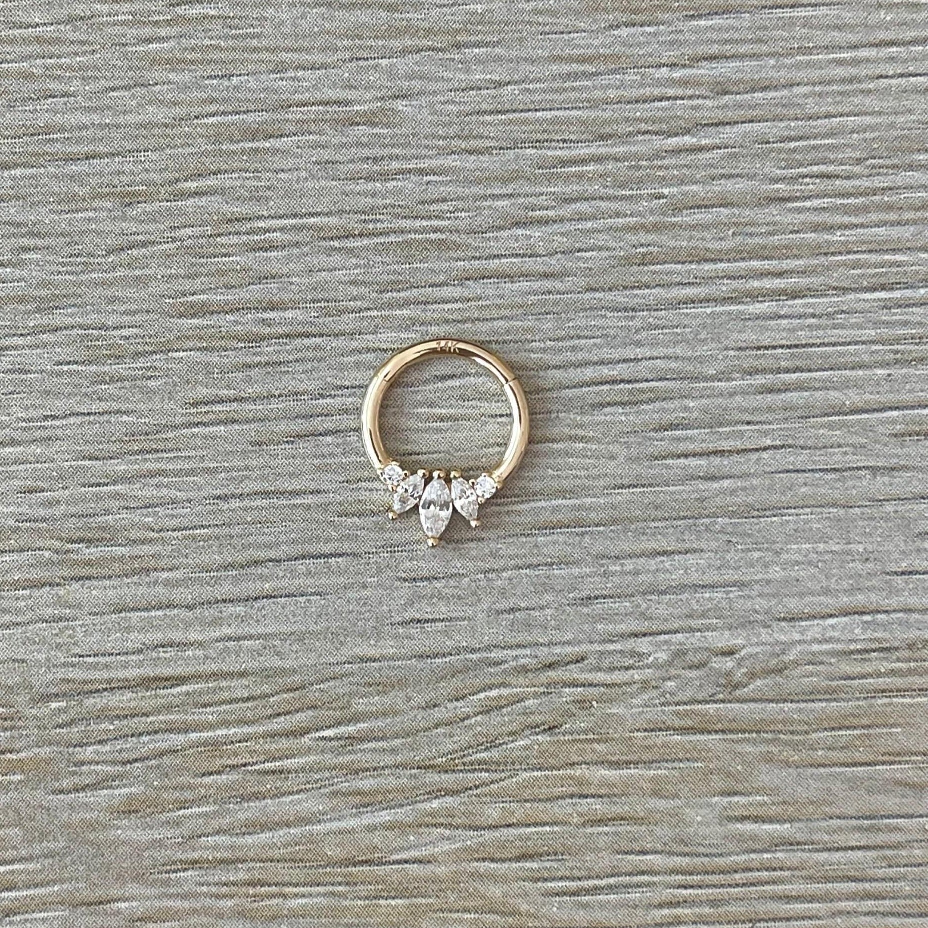 Crystal Dewline Daith Earring-Daith Earring-Elara Body Jewelry