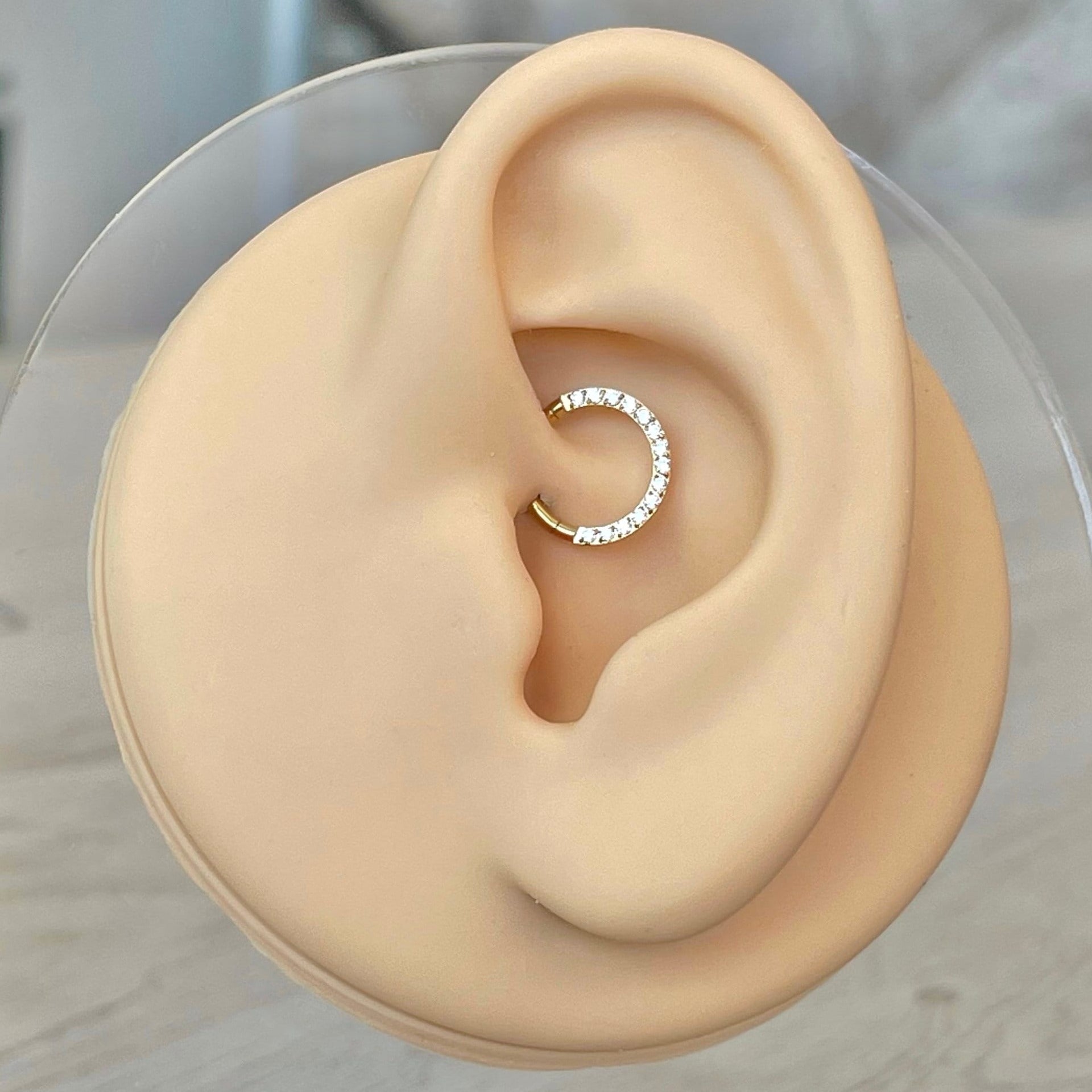 Crystal Halo Daith Earring-Daith Earring-Elara Body Jewelry