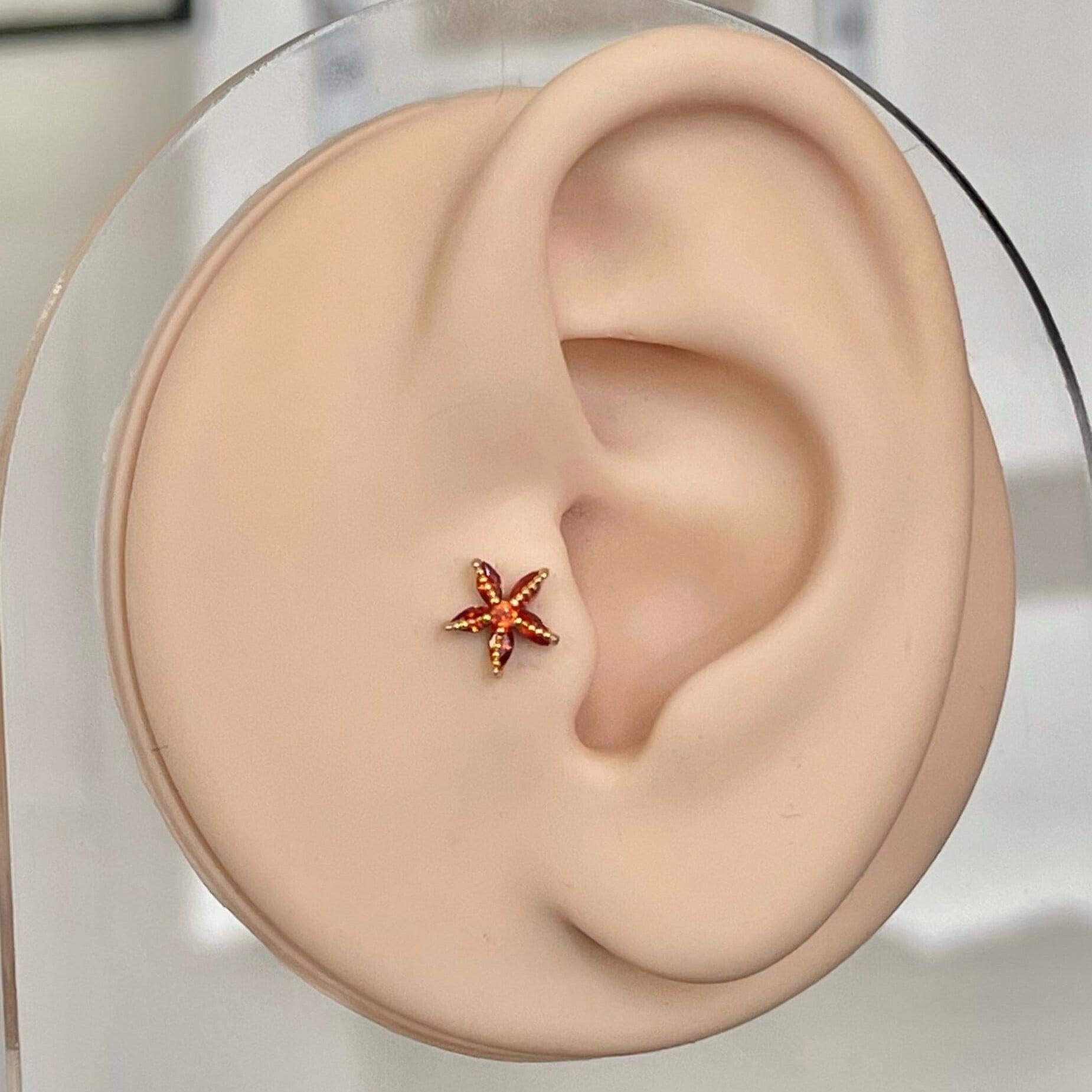 Cute Ocean Themed Stud Piercings-Cartilage Earring-Elara Body Jewelry