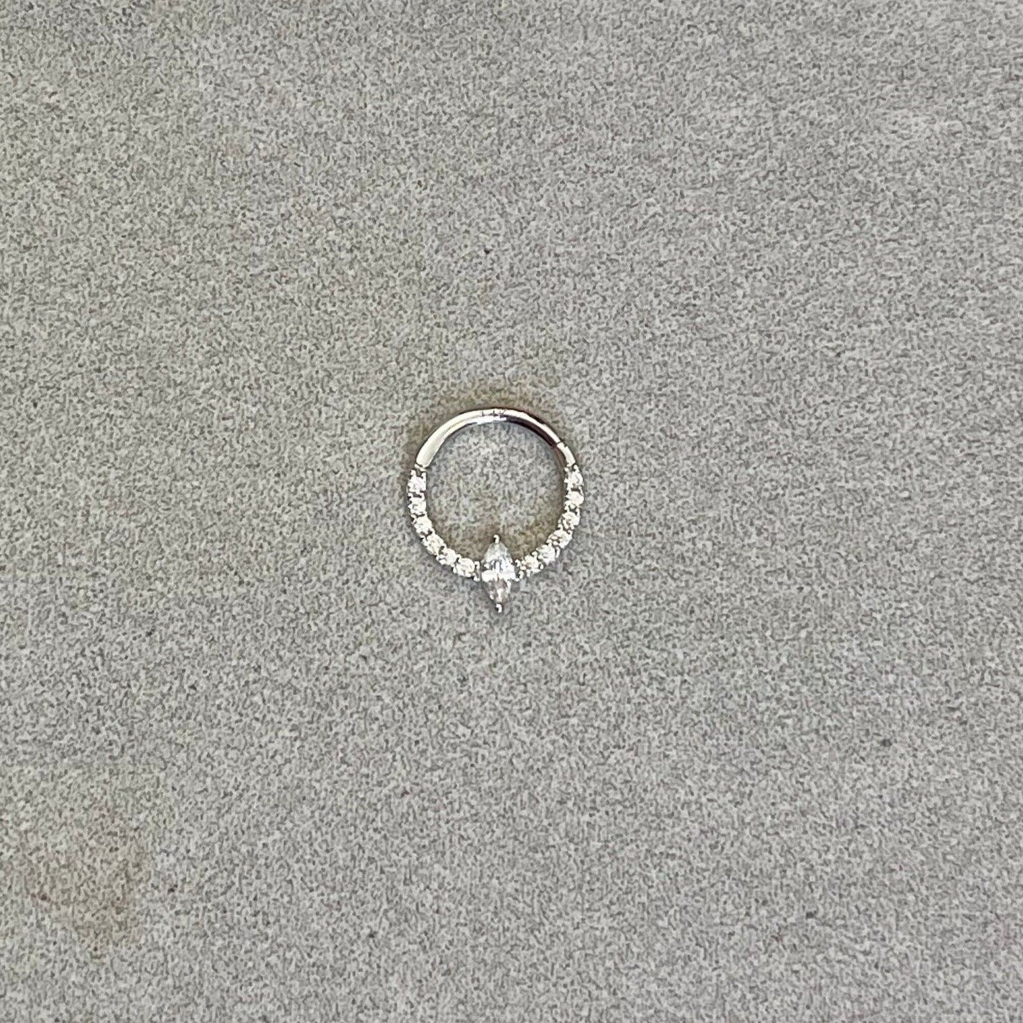 Eclat Marquise Solid Gold Daith Earring-Daith Earring-Elara Body Jewelry