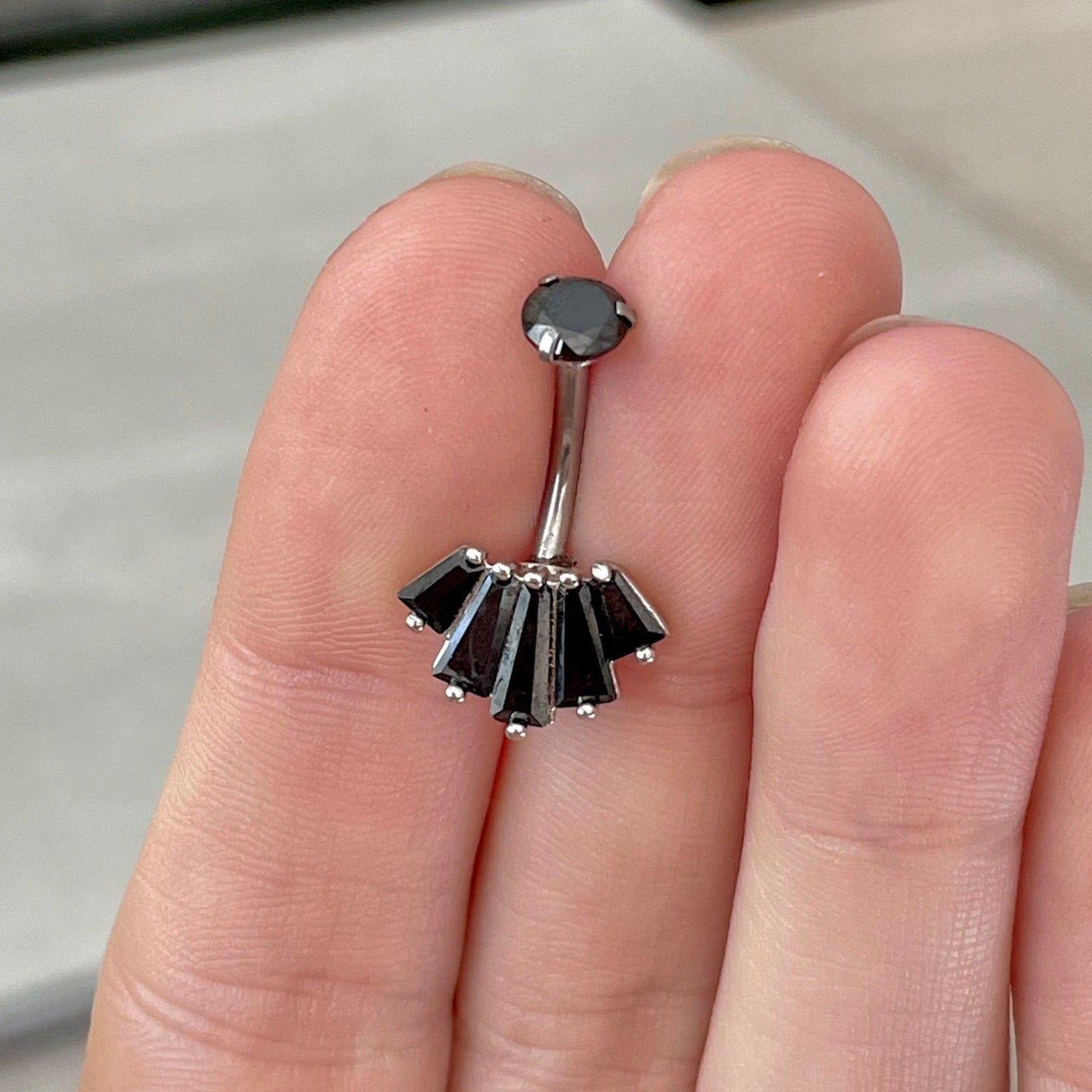 Eclat Royale Belly Button Ring-Belly Button Rings-Elara Body Jewelry