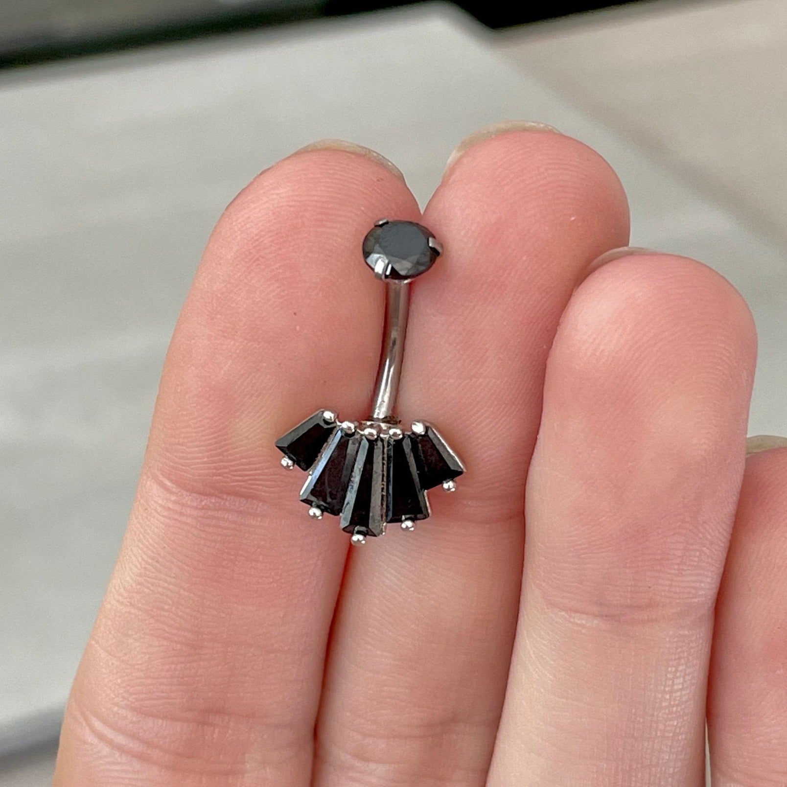 Eclat Royale Belly Button Ring-Belly Button Rings-Elara Body Jewelry