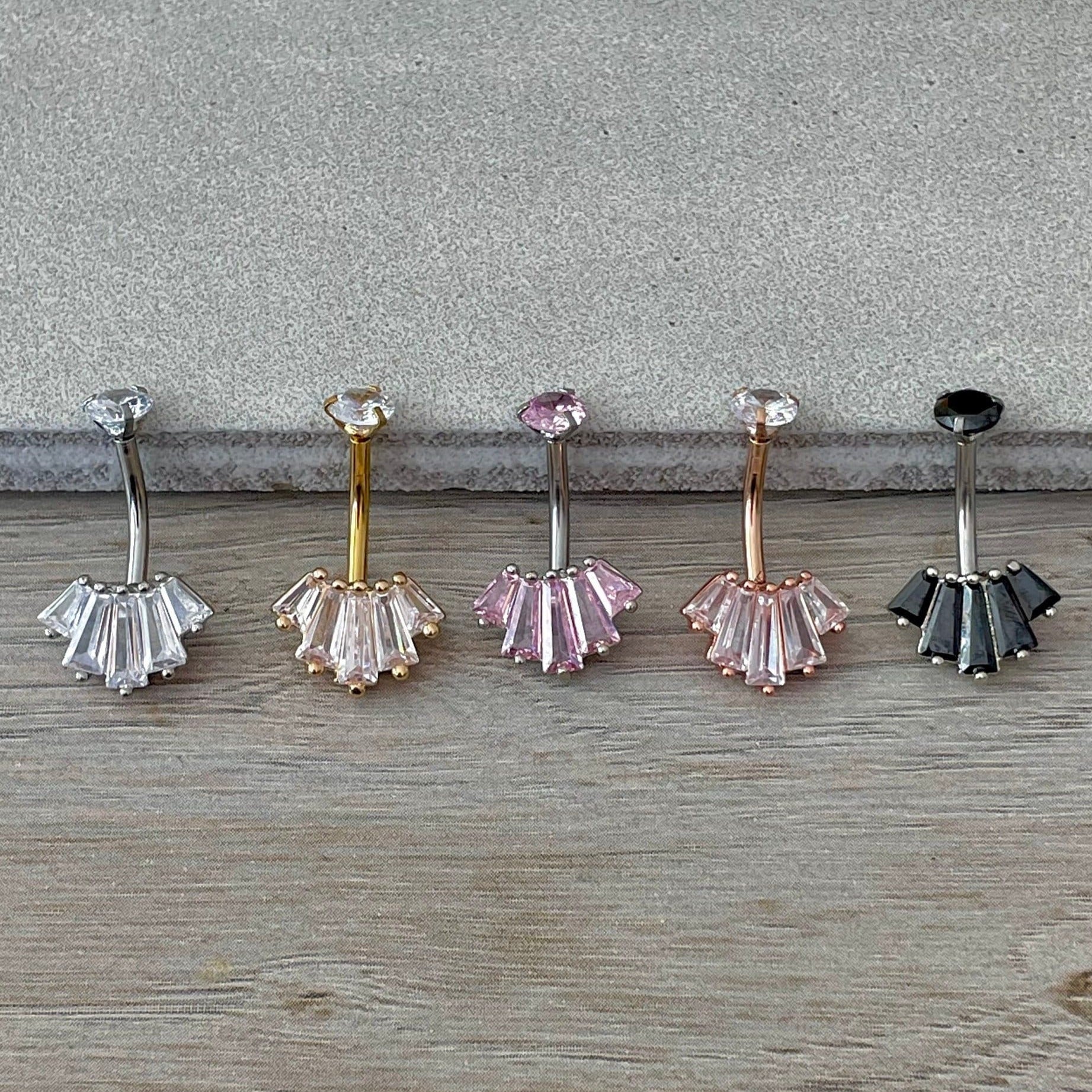 Eclat Royale Belly Button Ring-Belly Button Rings-Elara Body Jewelry