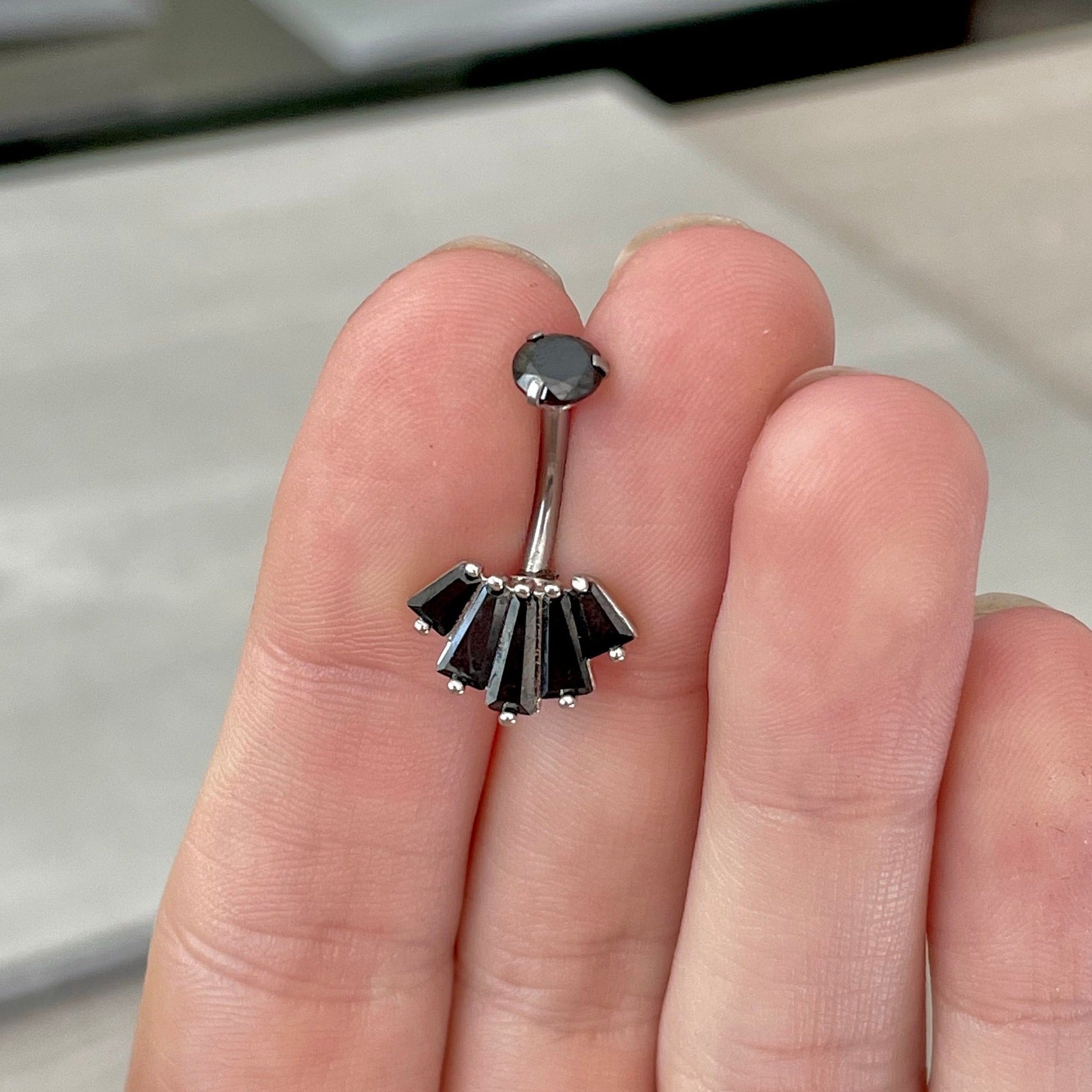 Eclat Royale Belly Button Ring-Belly Button Rings-Elara Body Jewelry