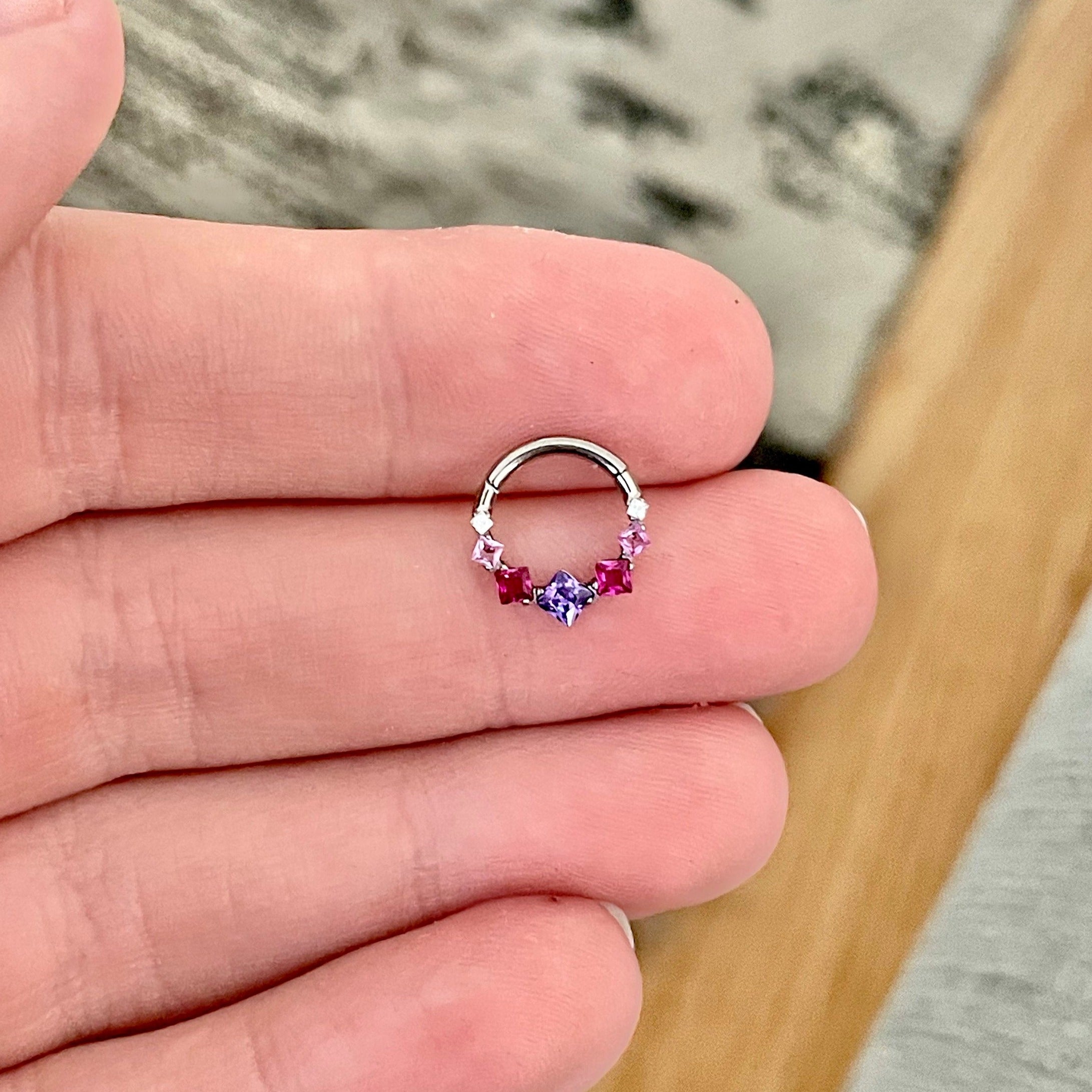 Edge of Light Daith Earring-Daith Earring-Elara Body Jewelry