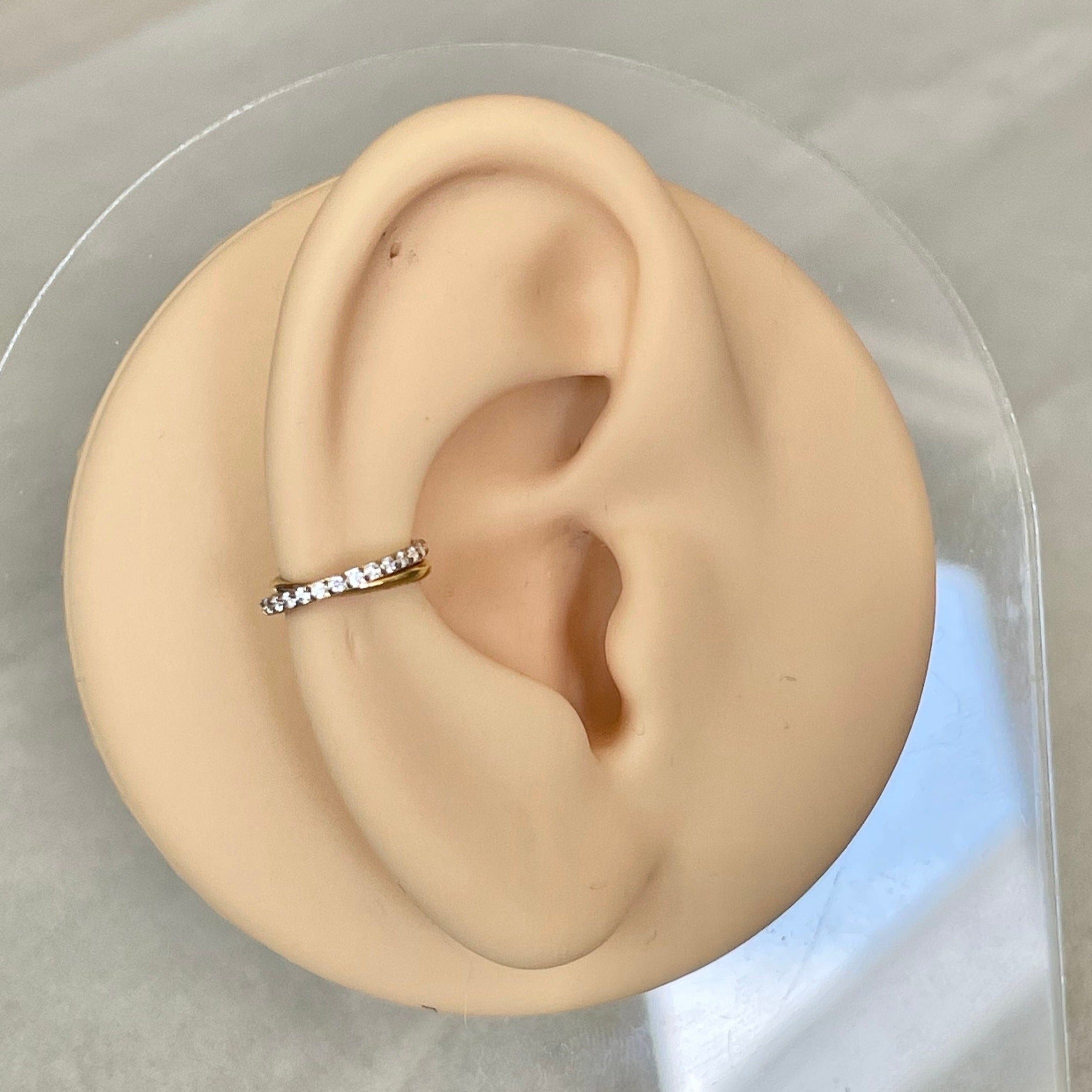 Elan Duet Conch Earring-Cartilage Earring-Elara Body Jewelry