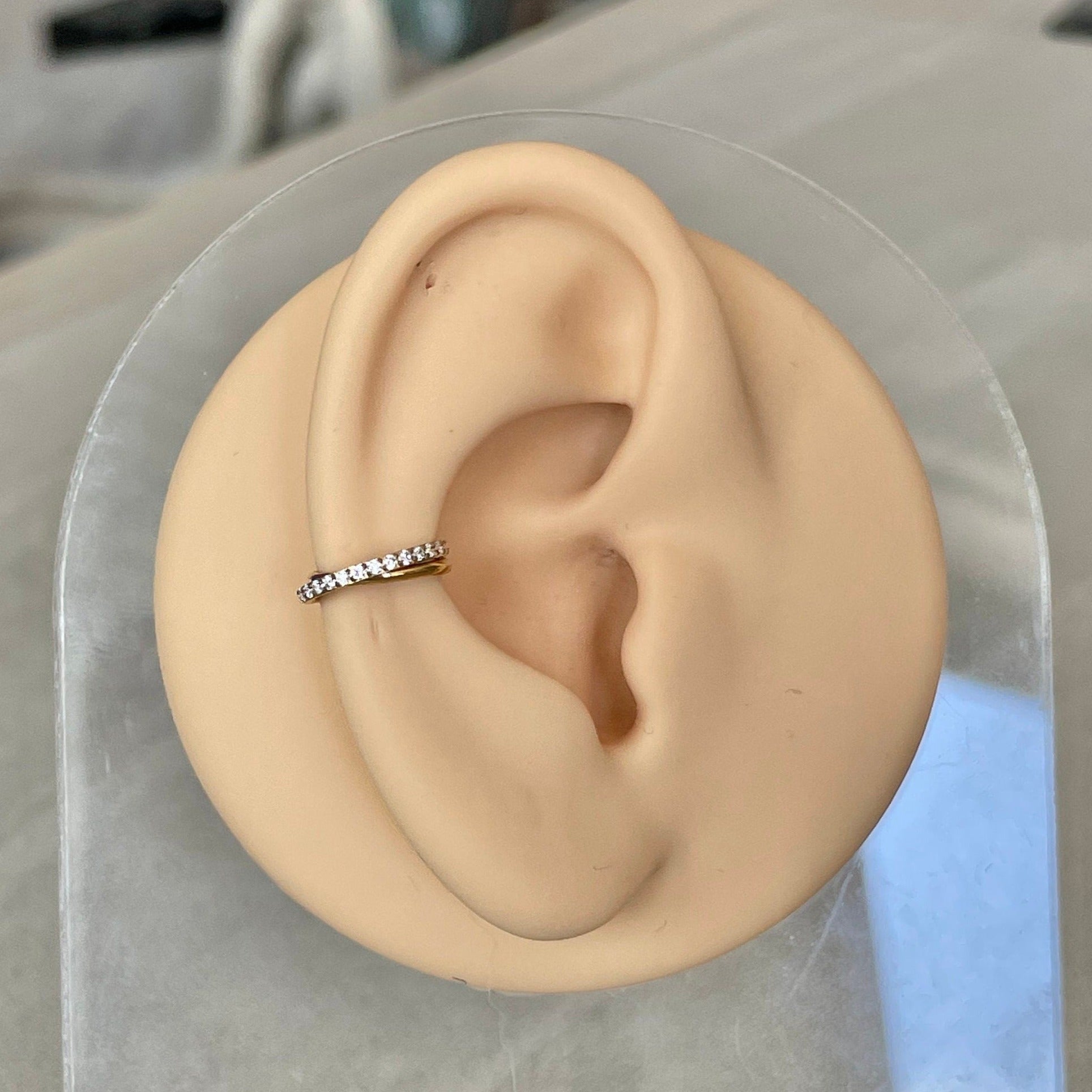 Elan Duet Conch Earring-Cartilage Earring-Elara Body Jewelry