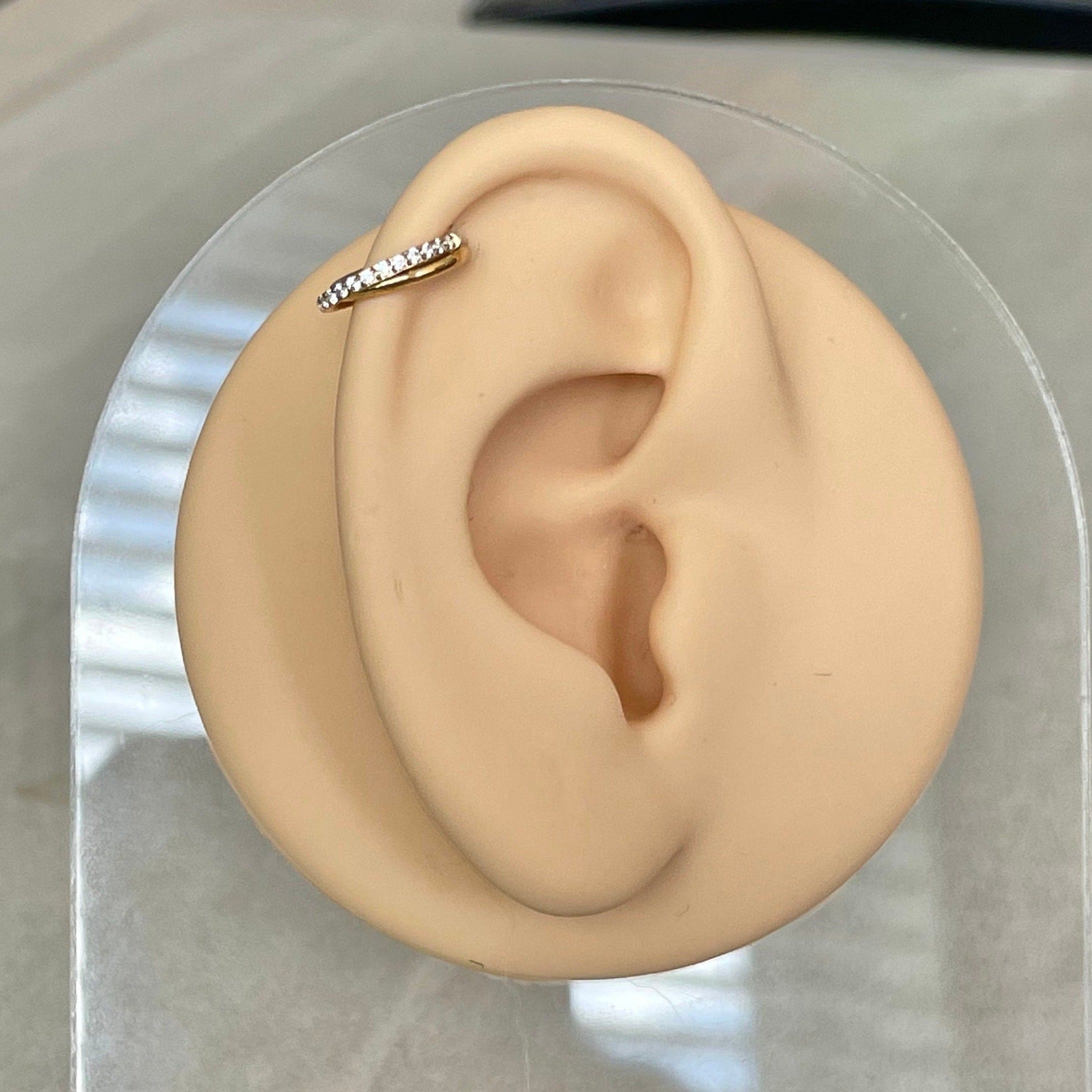 Elan Duet Helix Earring-Cartilage Earring-Elara Body Jewelry