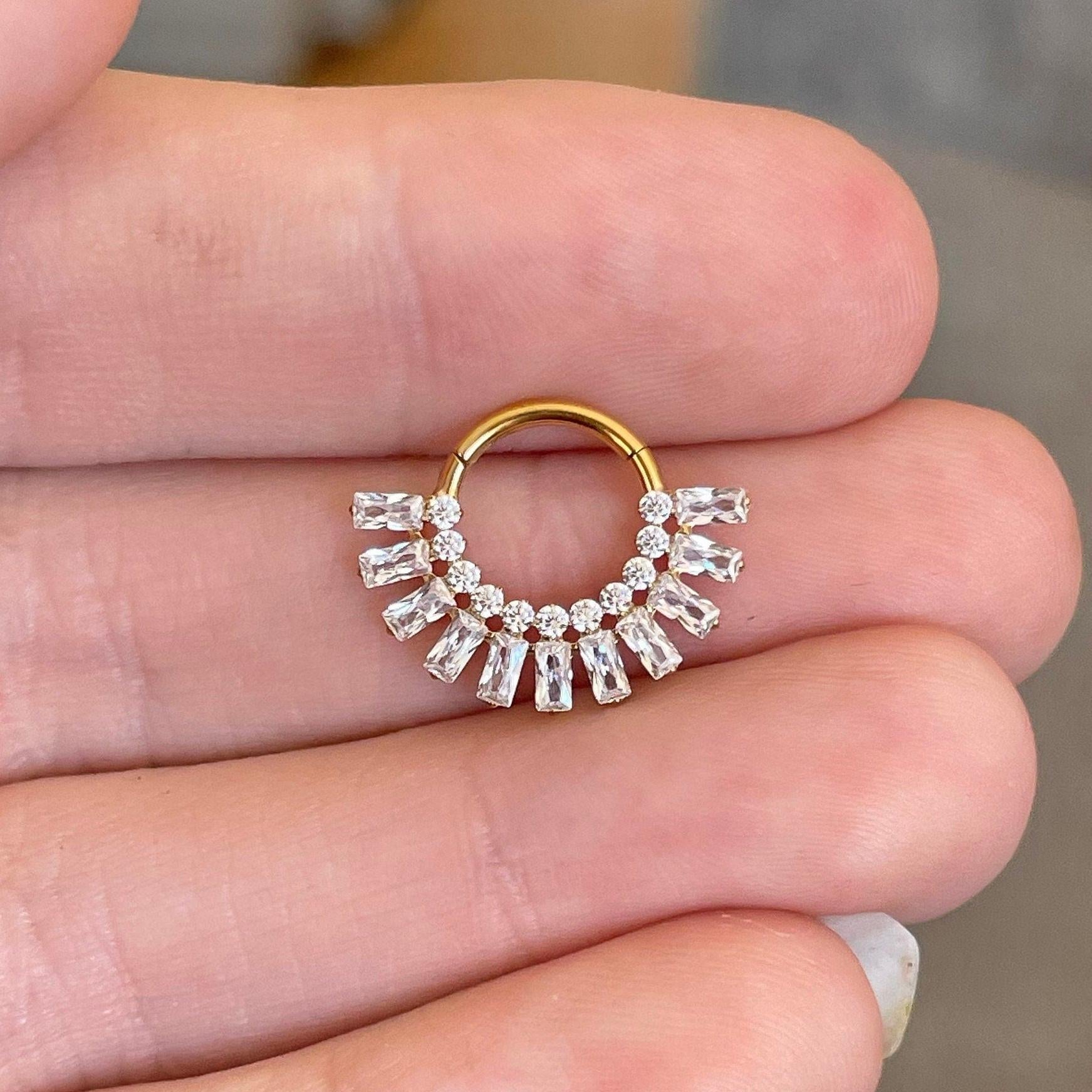 Elowen Shine Septum Ring-Septum Ring-Elara Body Jewelry