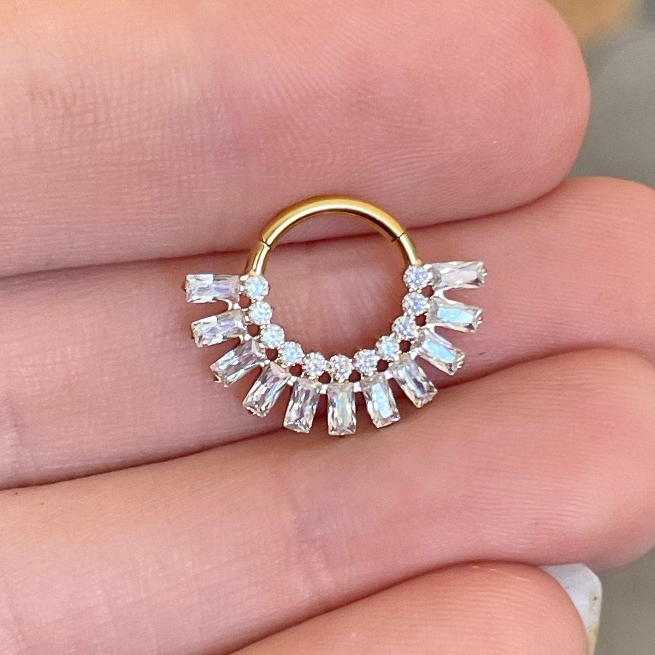 Elowen Shine Septum Ring-Septum Ring-Elara Body Jewelry