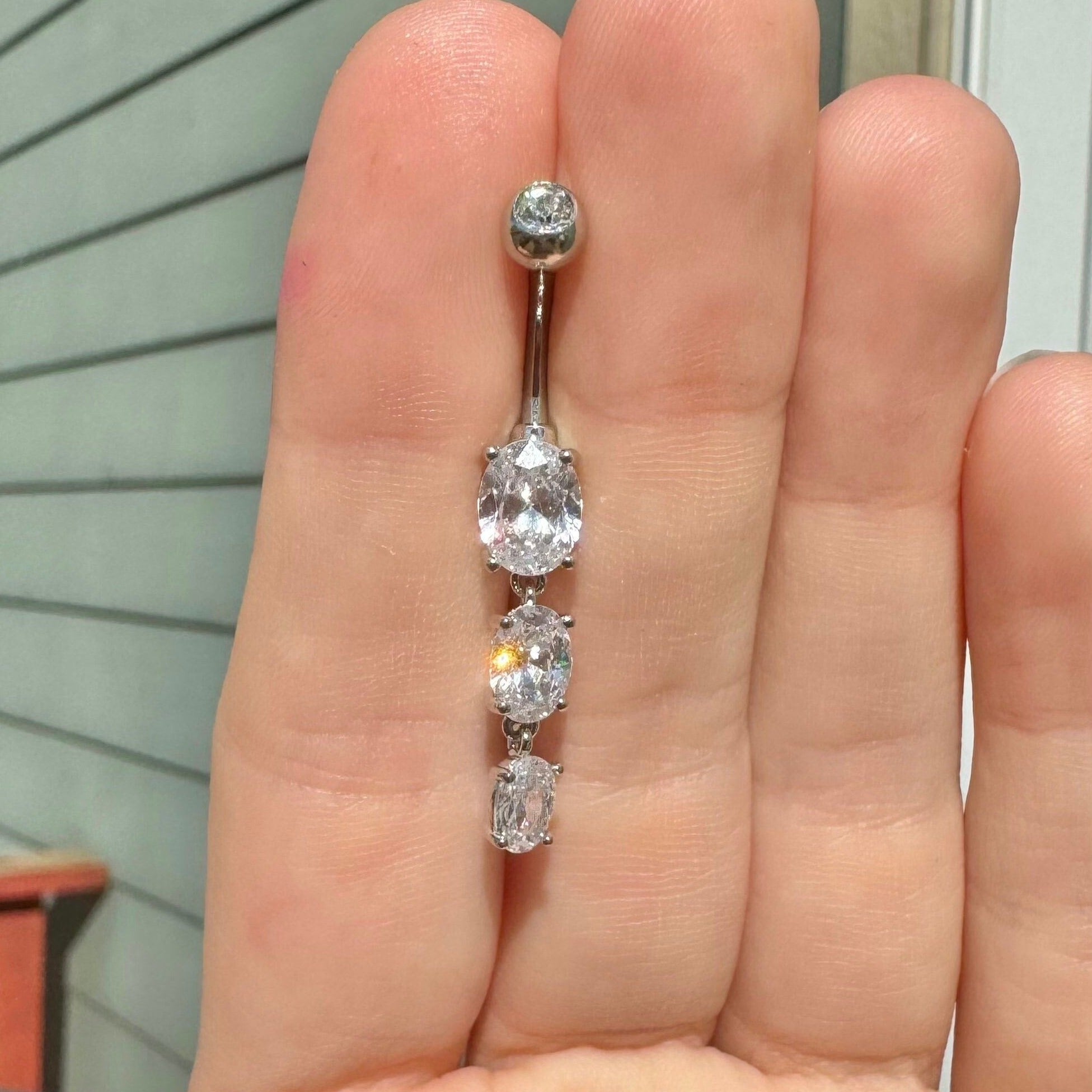 Elura Drops Belly Button Ring-Belly Button Rings-Elara Body Jewelry