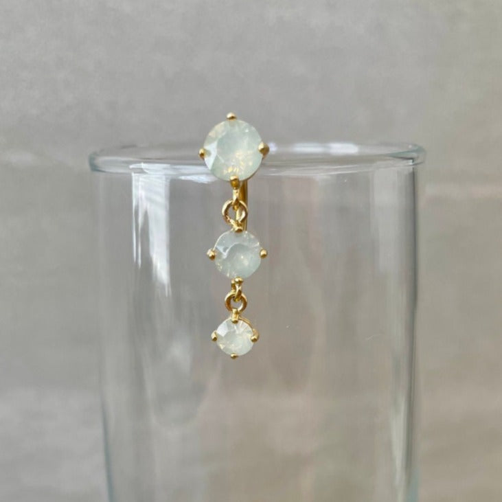 Ethereal Aura Drop Belly Button Ring-Belly Button Rings-Gold-Elara Body Jewelry