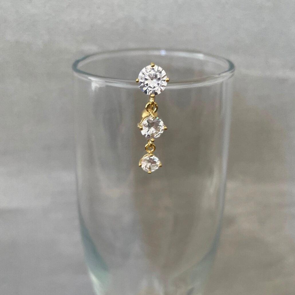 Ethereal Drop Belly Button Ring-Belly Button Rings-Gold-Elara Body Jewelry