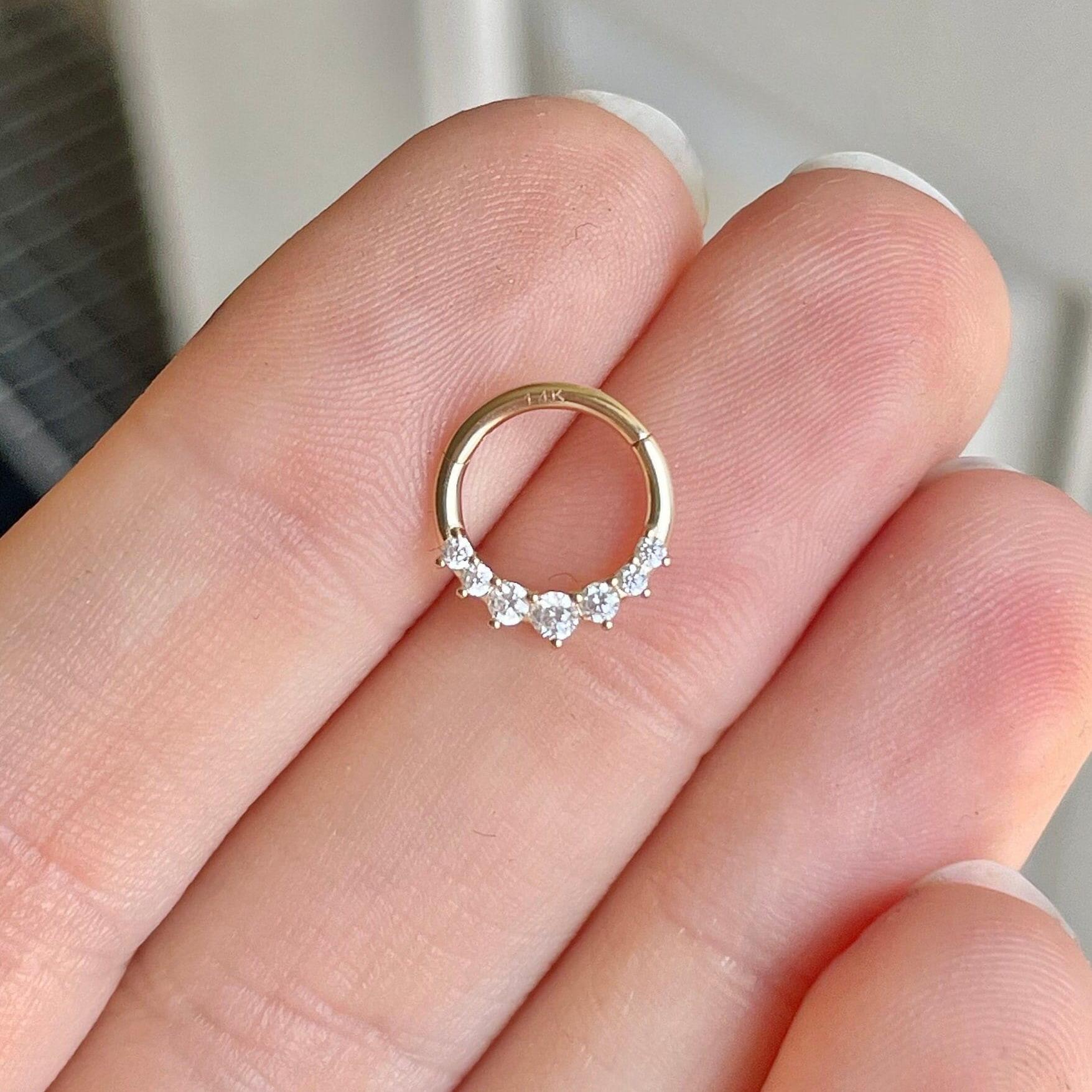 Euphora Celeste Daith Earring-Daith Earring-Elara Body Jewelry