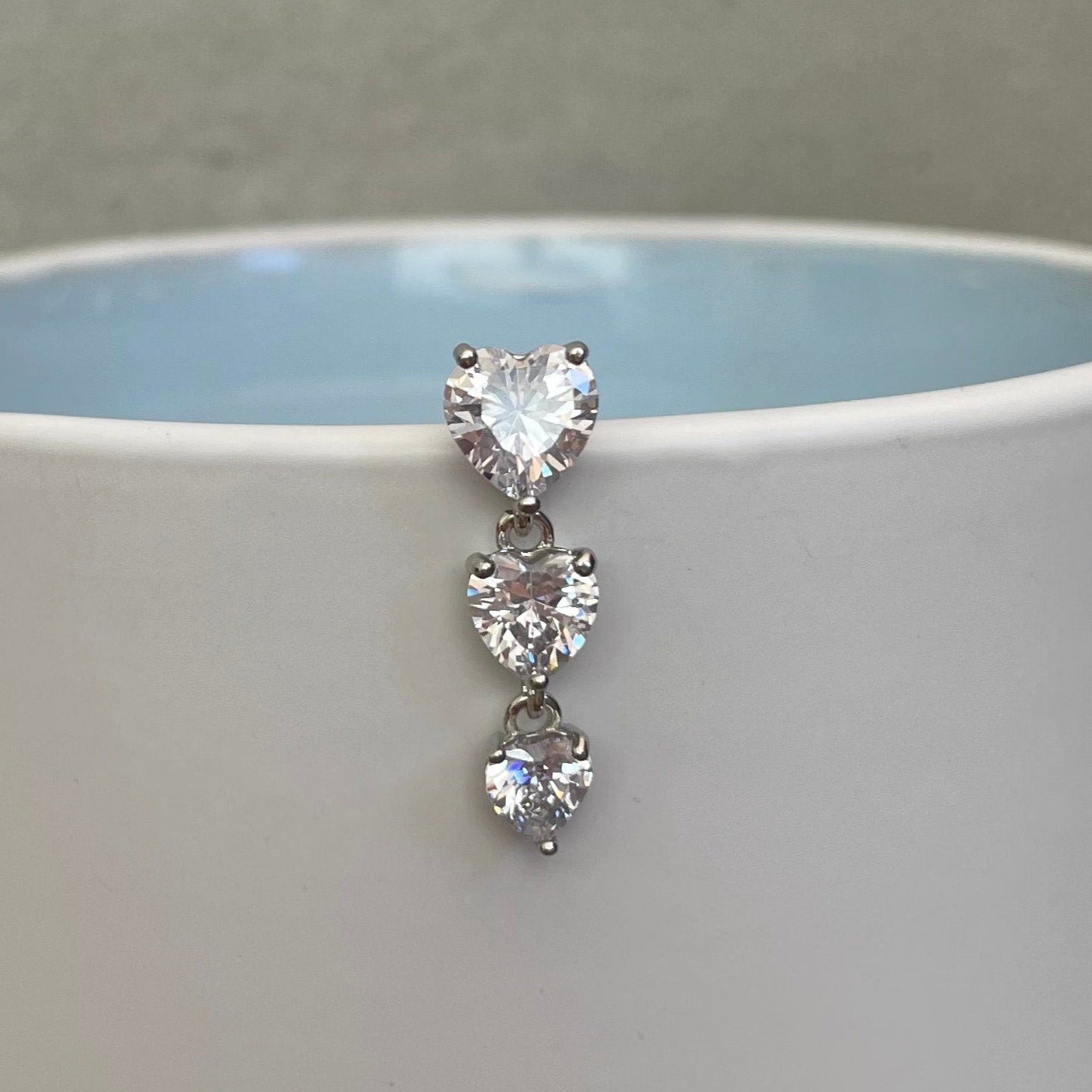 Evolette Hearts Belly Button Ring-Belly Button Rings-Elara Body Jewelry