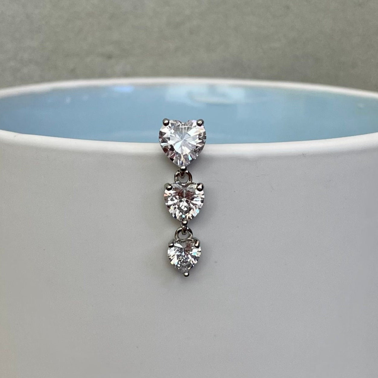 Evolette Hearts Belly Button Ring-Belly Button Rings-Elara Body Jewelry