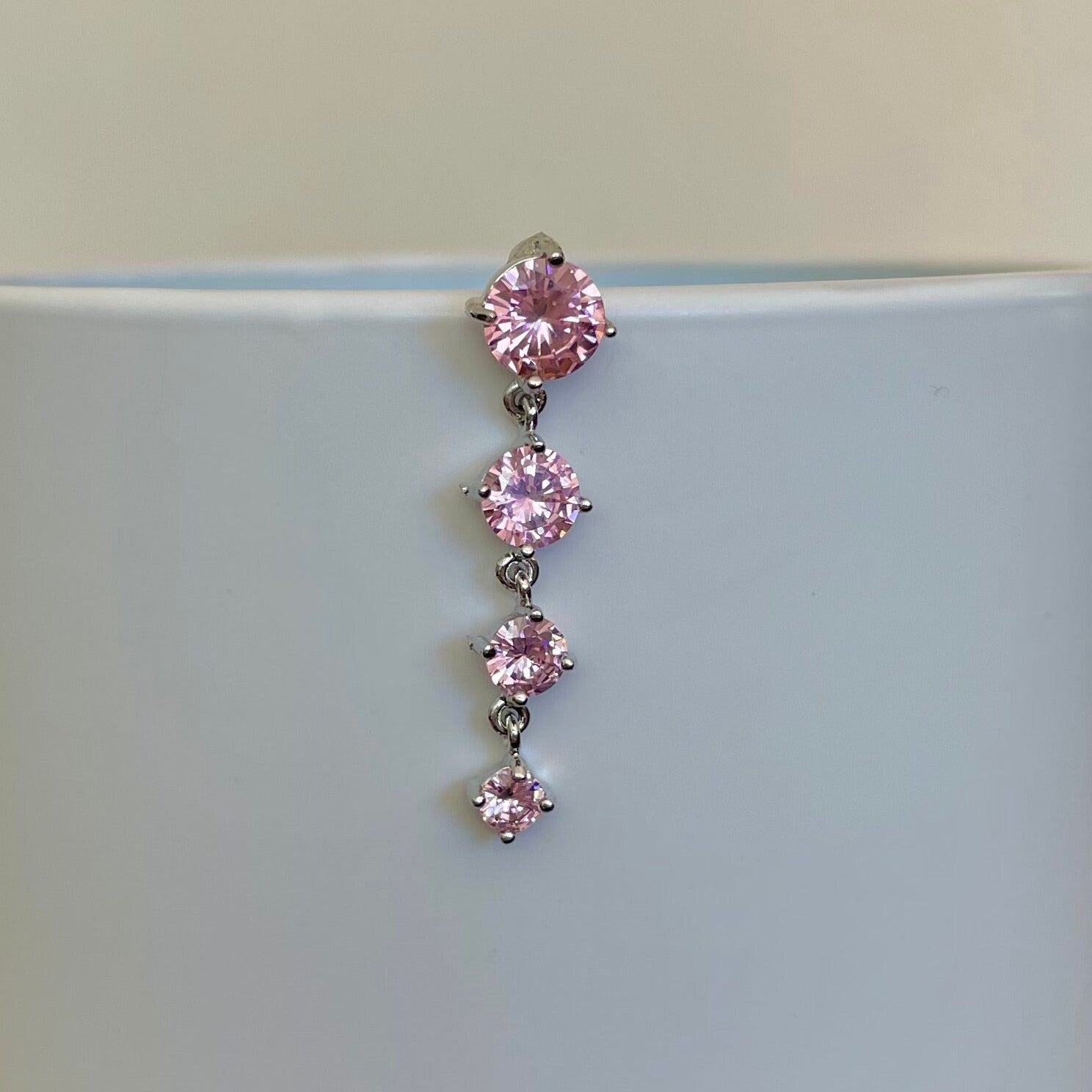 Fioren Crystal Belly Button Ring-Belly Button Rings-Elara Body Jewelry