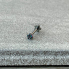 Flat Back Stud Piercing (16G or 18G | 8mm | Titanium | Multiple Color Options)-Cartilage Earring-Elara Body Jewelry