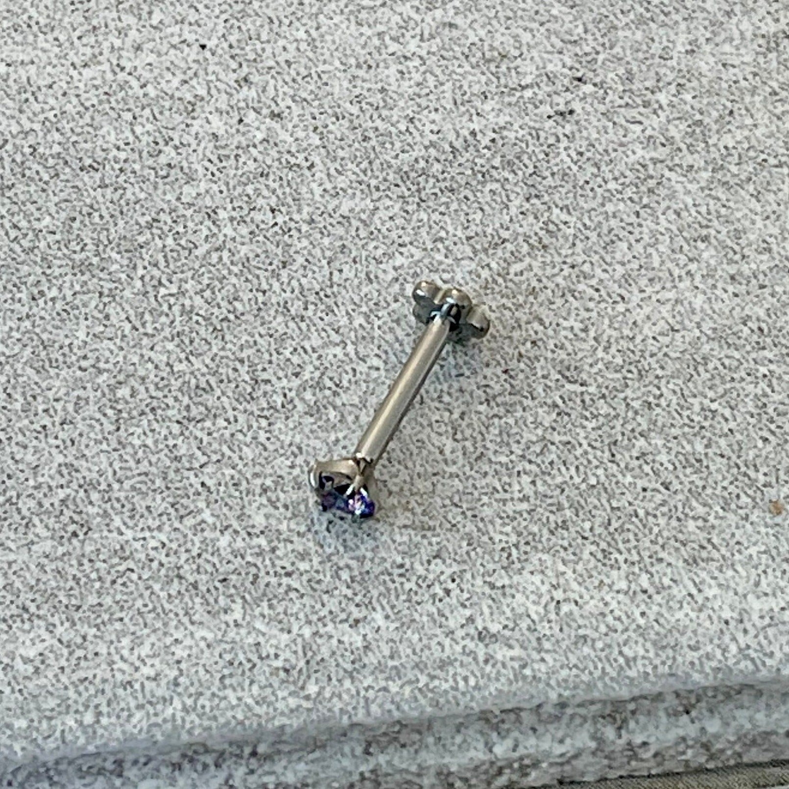 Flat Back Stud Piercing (16G or 18G | 8mm | Titanium | Multiple Color Options)-Cartilage Earring-Elara Body Jewelry