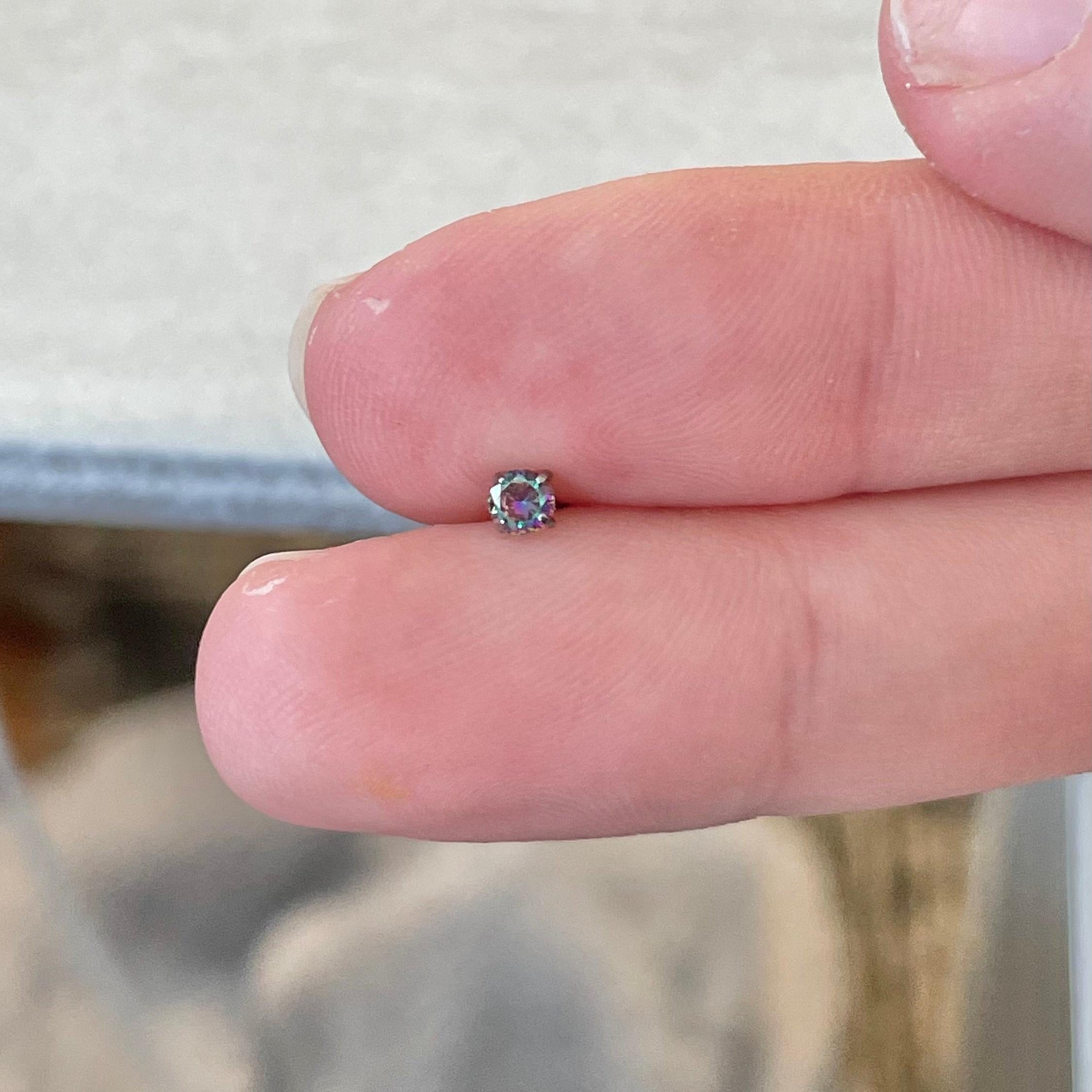 Flat Back Stud Piercing (16G or 18G | 8mm | Titanium | Multiple Color Options)-Cartilage Earring-Elara Body Jewelry